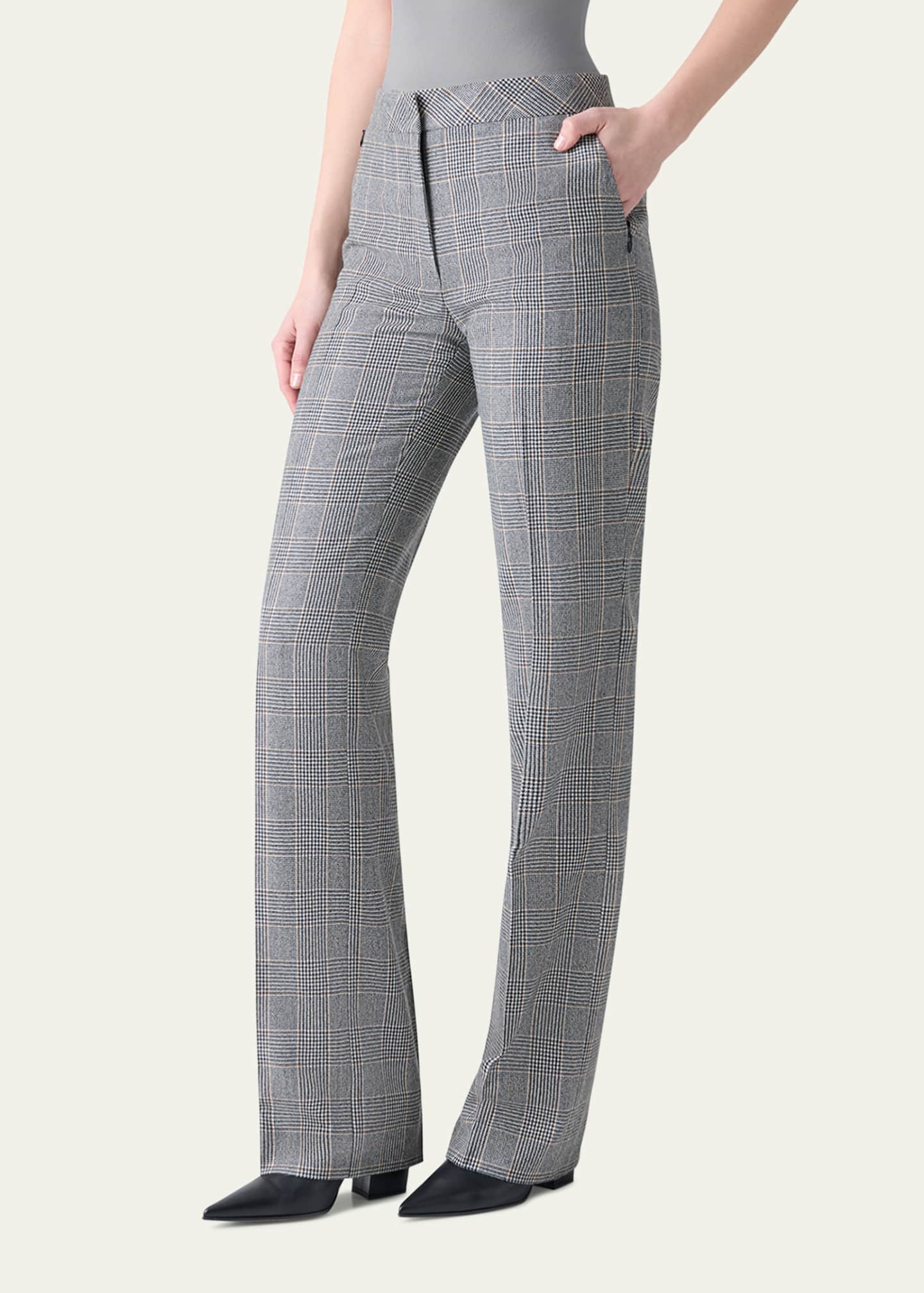 Akris Carl Prince Of Wales Check Cashmere Pants Image 4 of 5