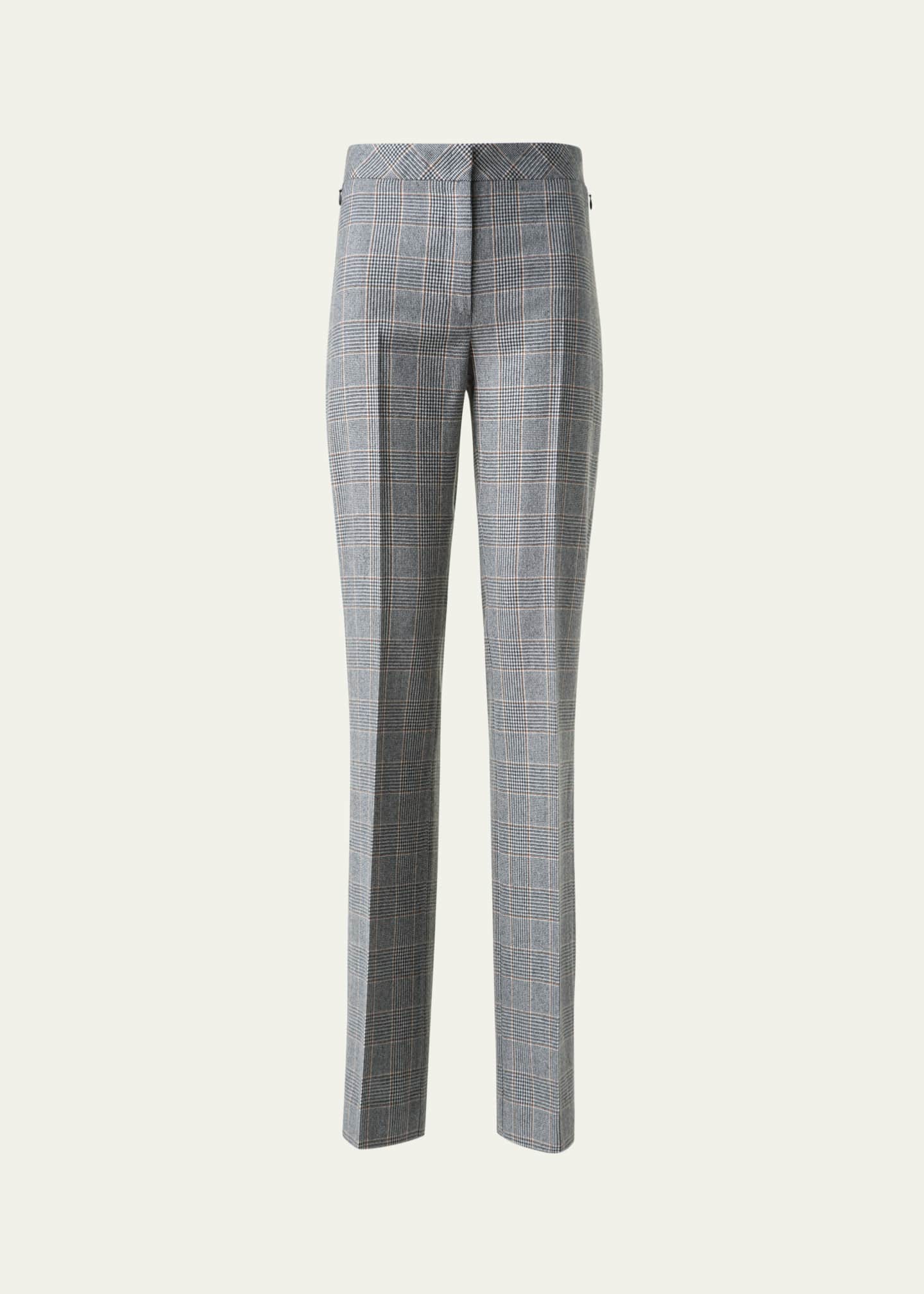 Akris Carl Prince Of Wales Check Cashmere Pants Image 1 of 5