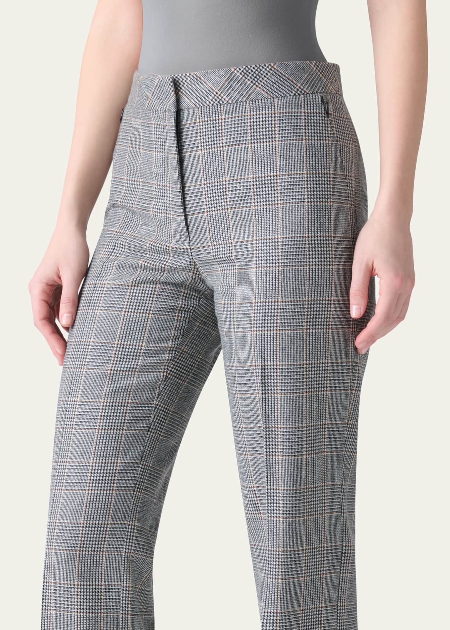Akris Carl Prince Of Wales Check Cashmere Pants Image 5 of 5