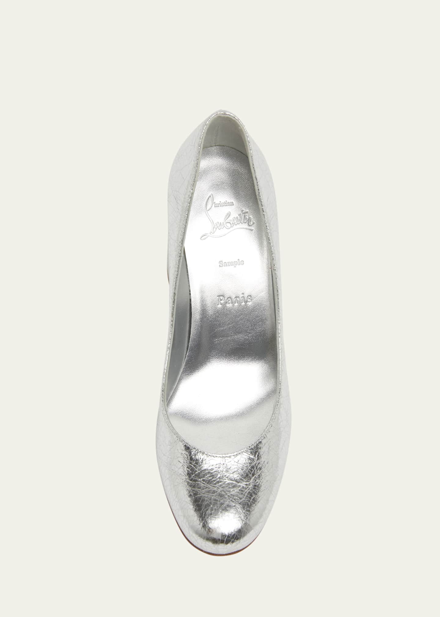 Christian Louboutin Miss Sabina Metallic Red Sole Pumps Image 4 of 4