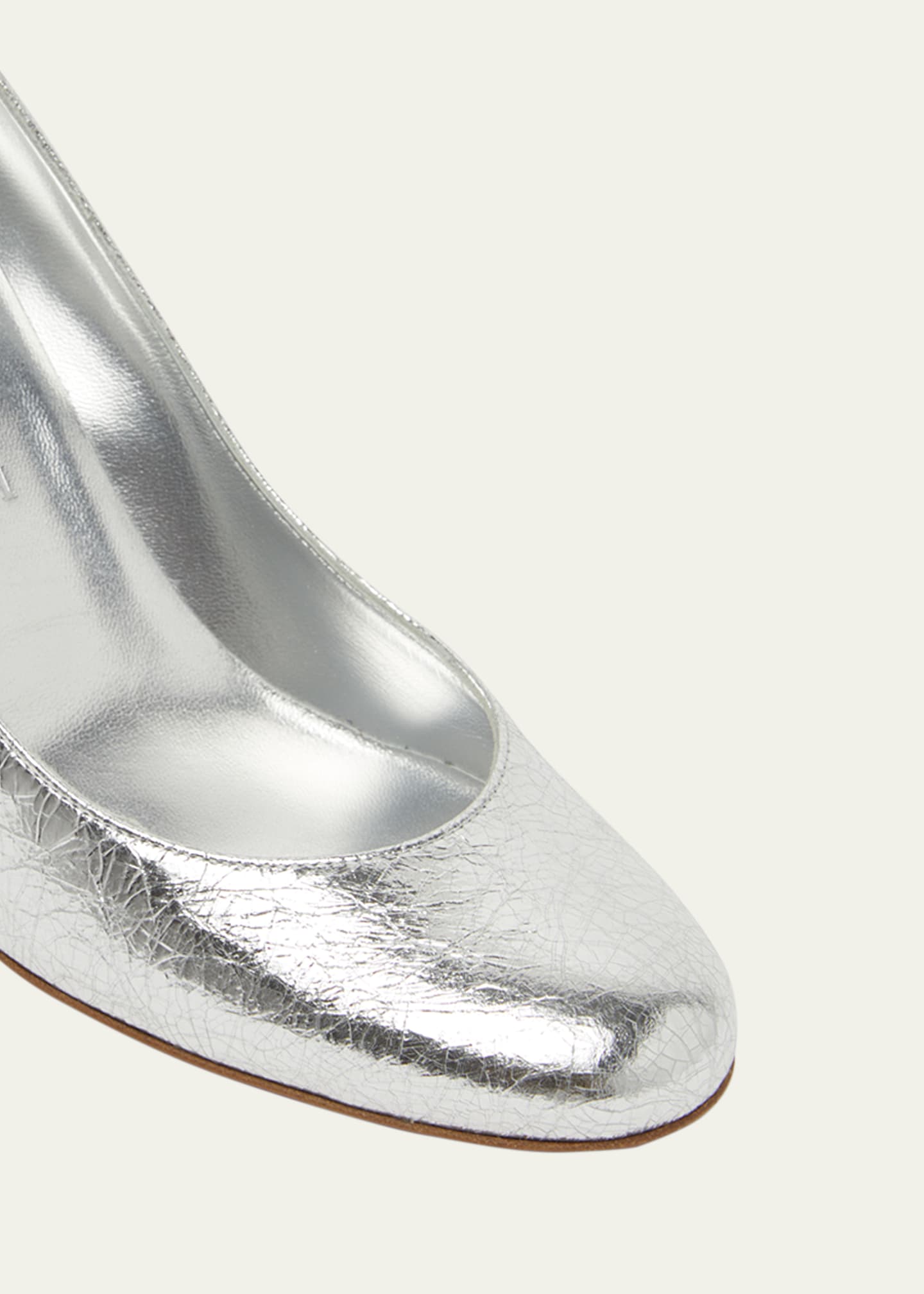 Christian Louboutin Miss Sabina Metallic Red Sole Pumps Image 3 of 4