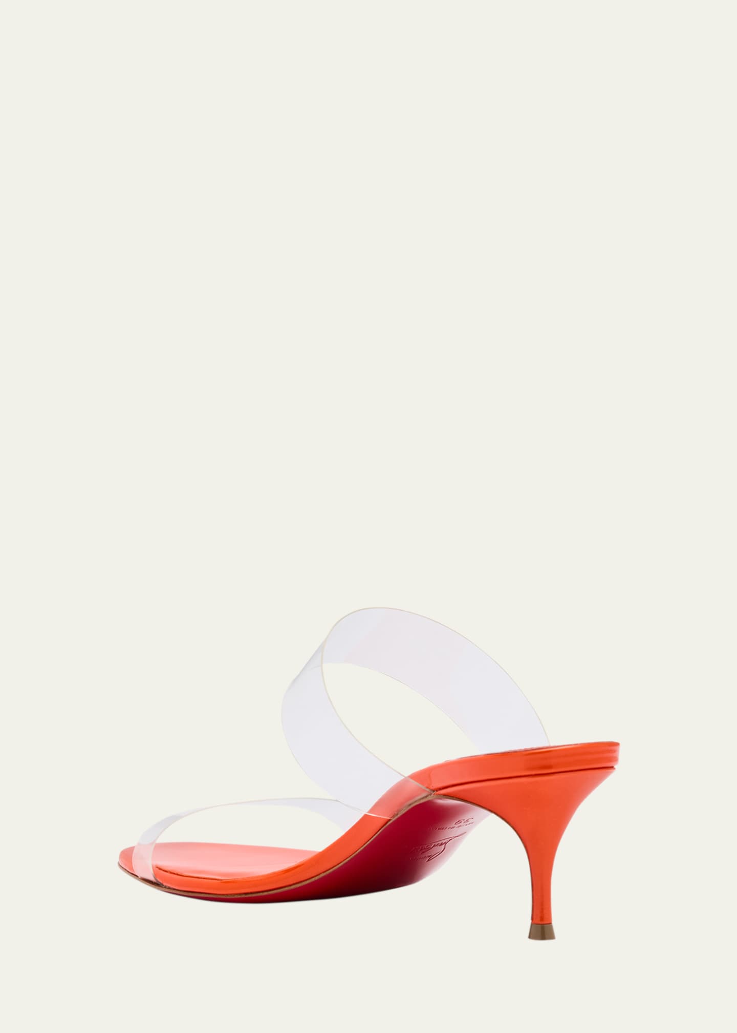 Christian Louboutin Just Nothing Clear Red Sole Slide Sandals Image 4 of 6