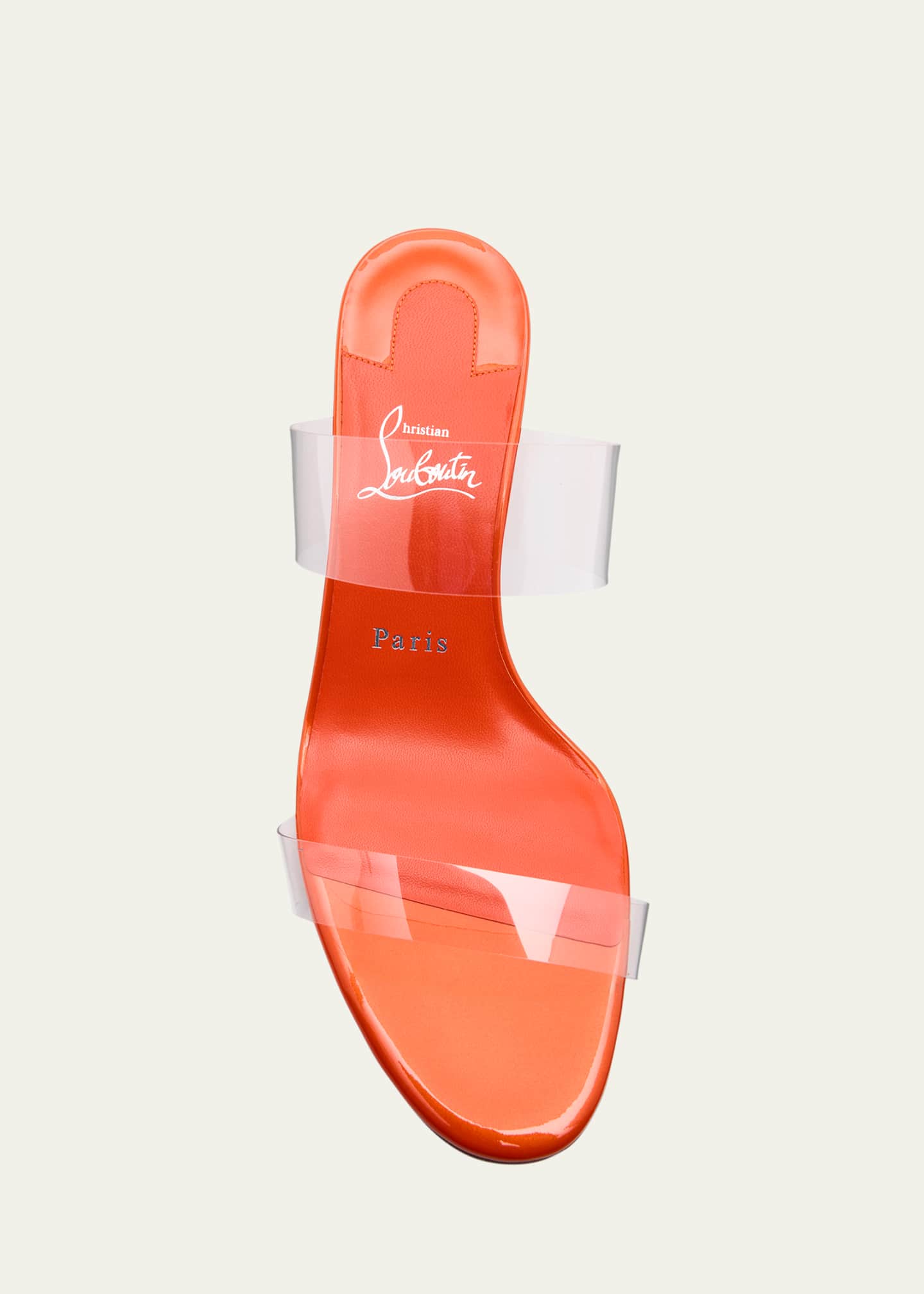 Christian Louboutin Just Nothing Clear Red Sole Slide Sandals Image 6 of 6