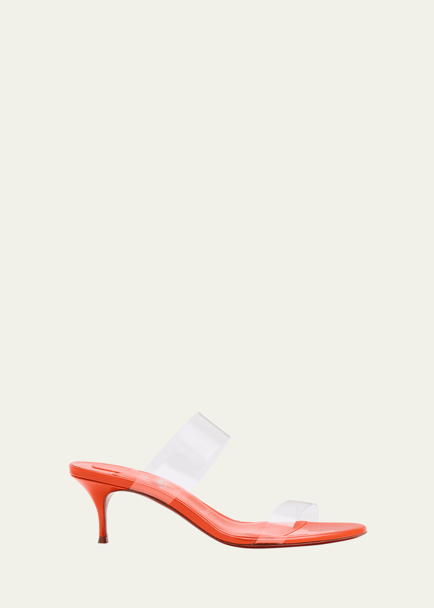 Christian Louboutin Just Nothing Clear Red Sole Slide Sandals Image 1 of 6