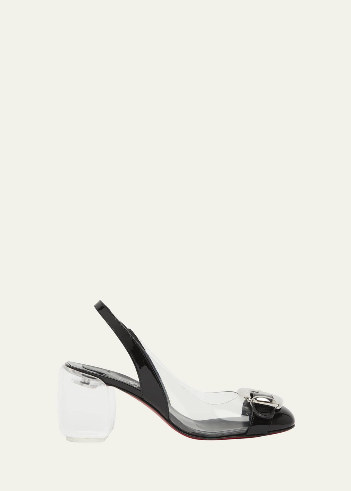 Christian Louboutin Minny Bubble Buckle Red Sole Pumps Image 1 of 4