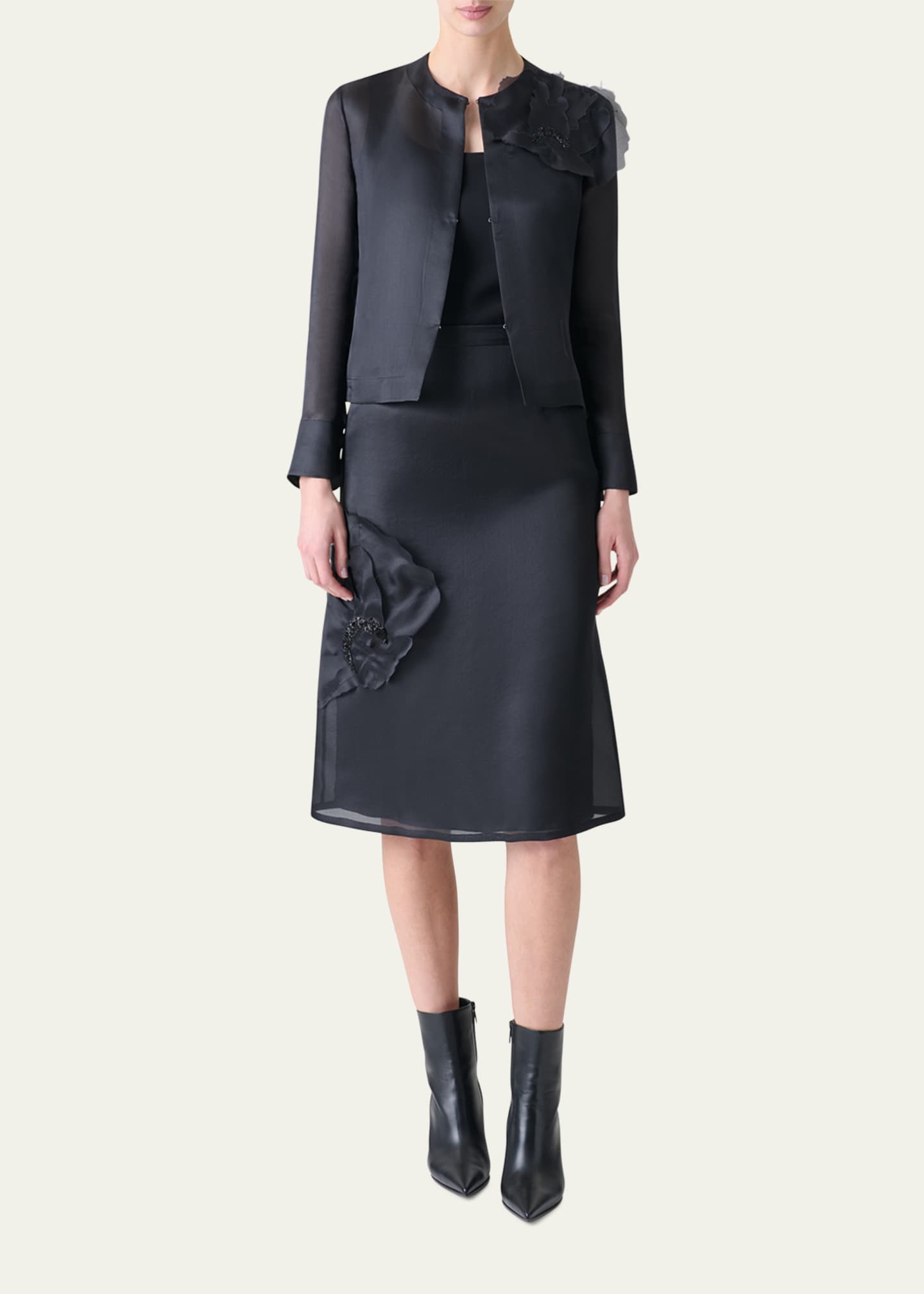 Akris Akio 3D Anemone Silk Organza Jacket Image 2 of 5