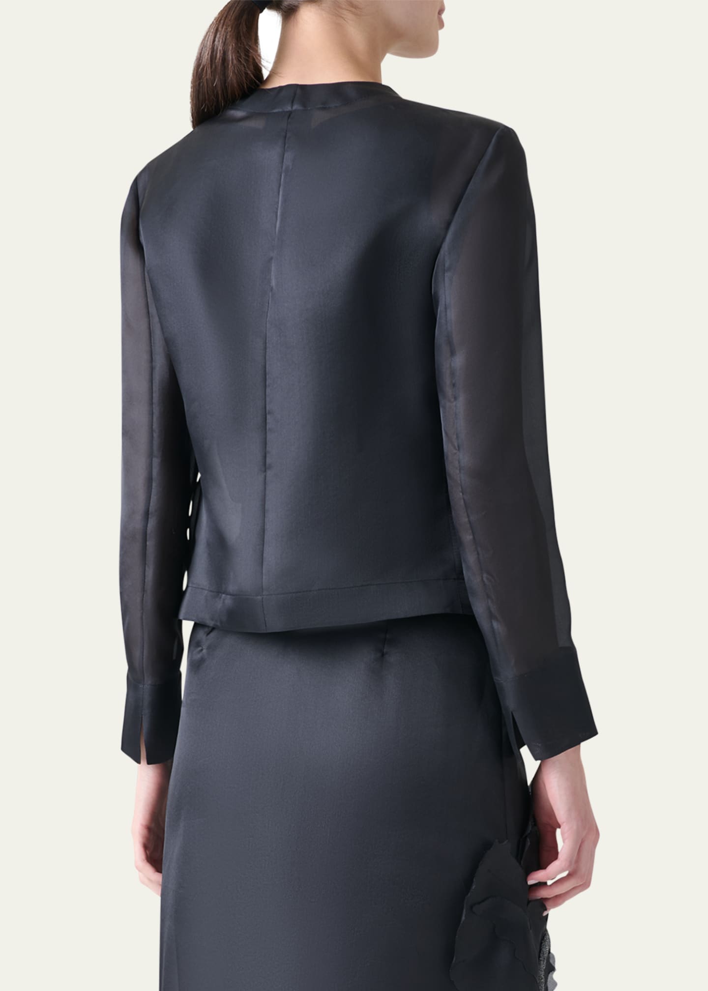 Akris Akio 3D Anemone Silk Organza Jacket Image 3 of 5