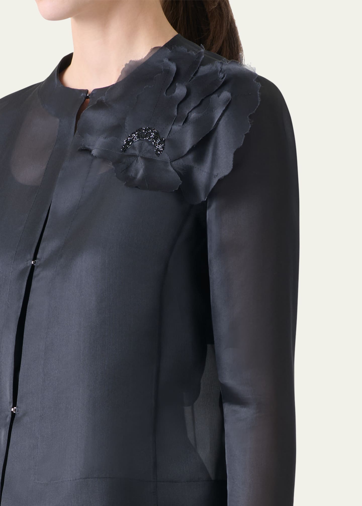Akris Akio 3D Anemone Silk Organza Jacket Image 5 of 5