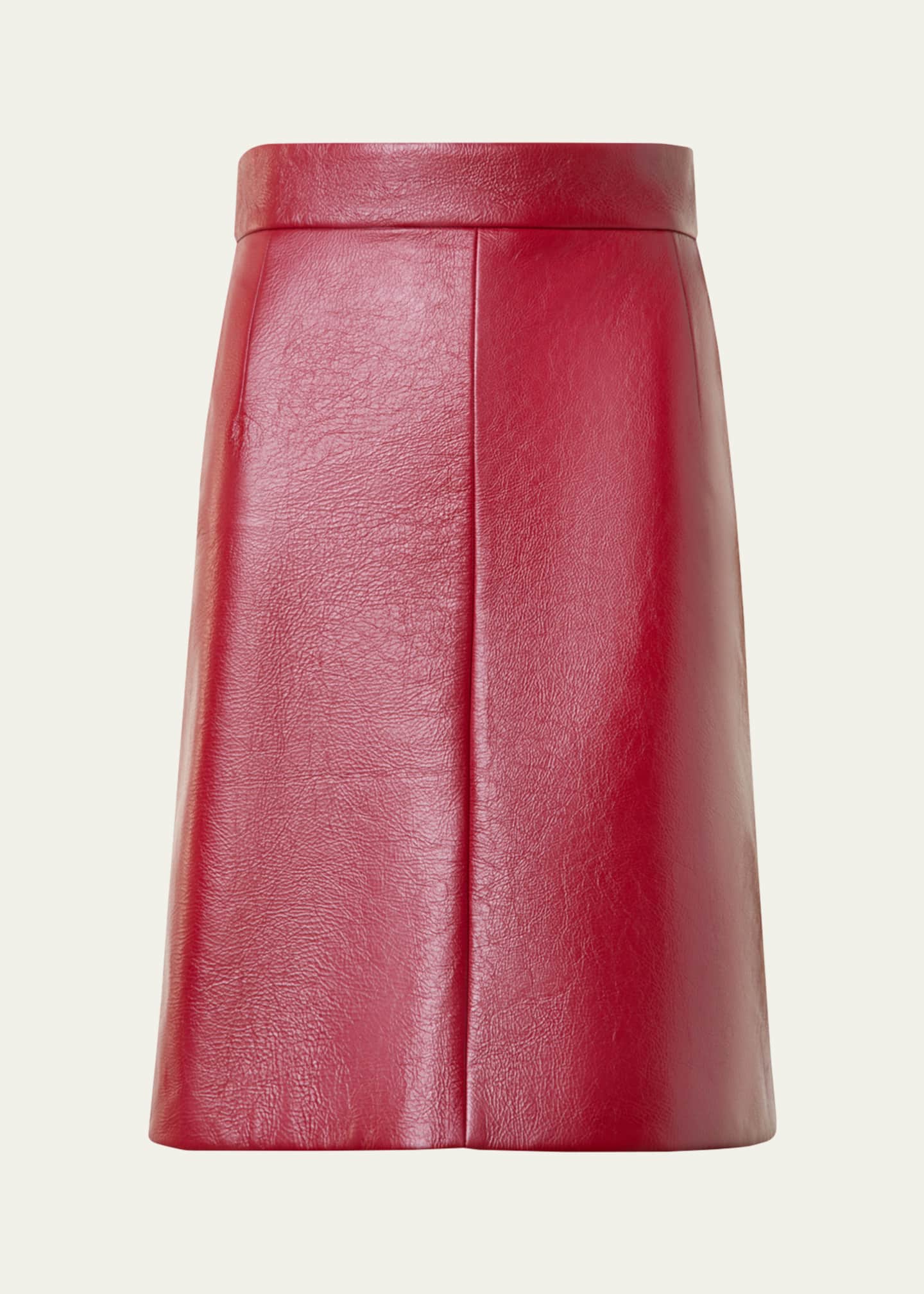 Akris Lacquered Leather Short Skirt Image 1 of 5