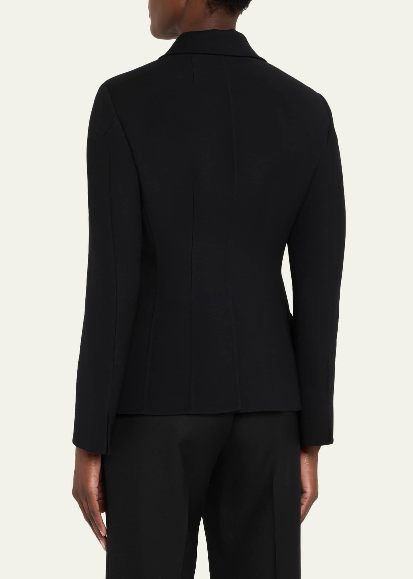 Delia Single-Breasted Wool Double-Face Jacket