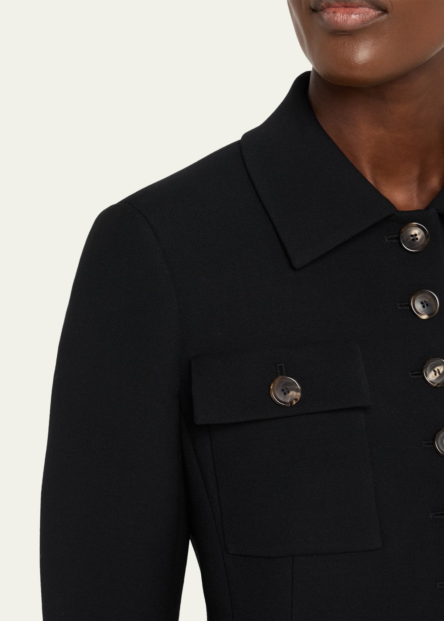 Delia Single-Breasted Wool Double-Face Jacket