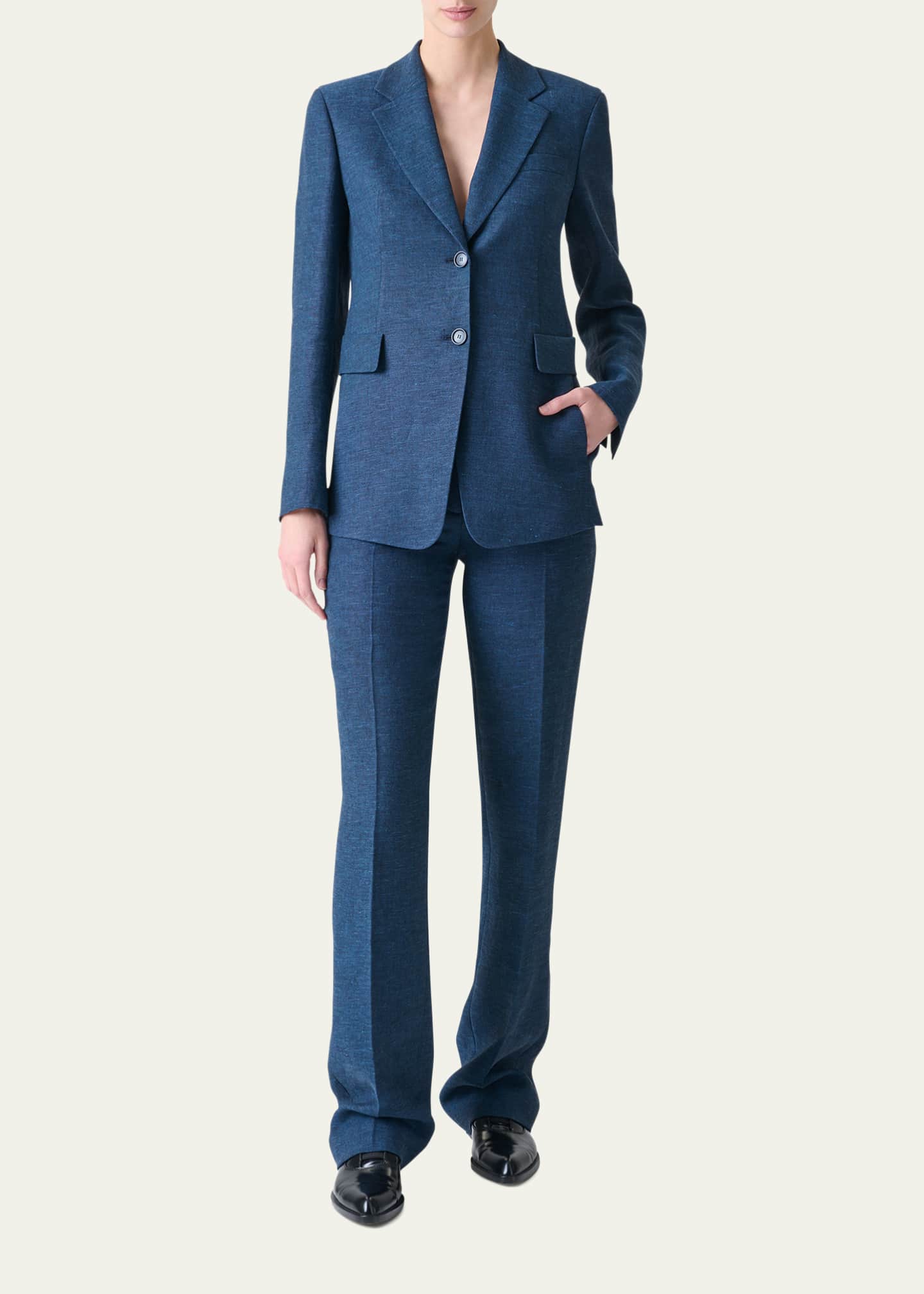 Akris Carl Structured Double-Face Cotton Silk Pants Image 2 of 5