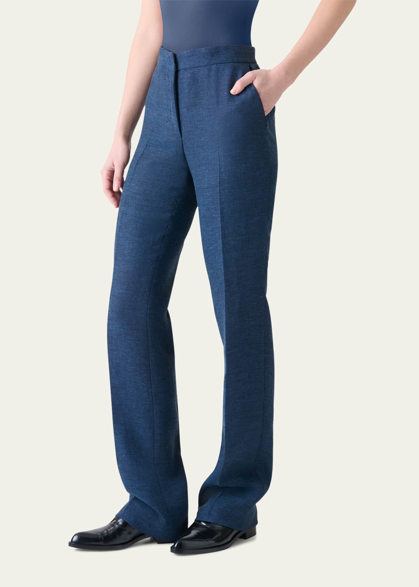 Akris Carl Structured Double-Face Cotton Silk Pants Image 4 of 5