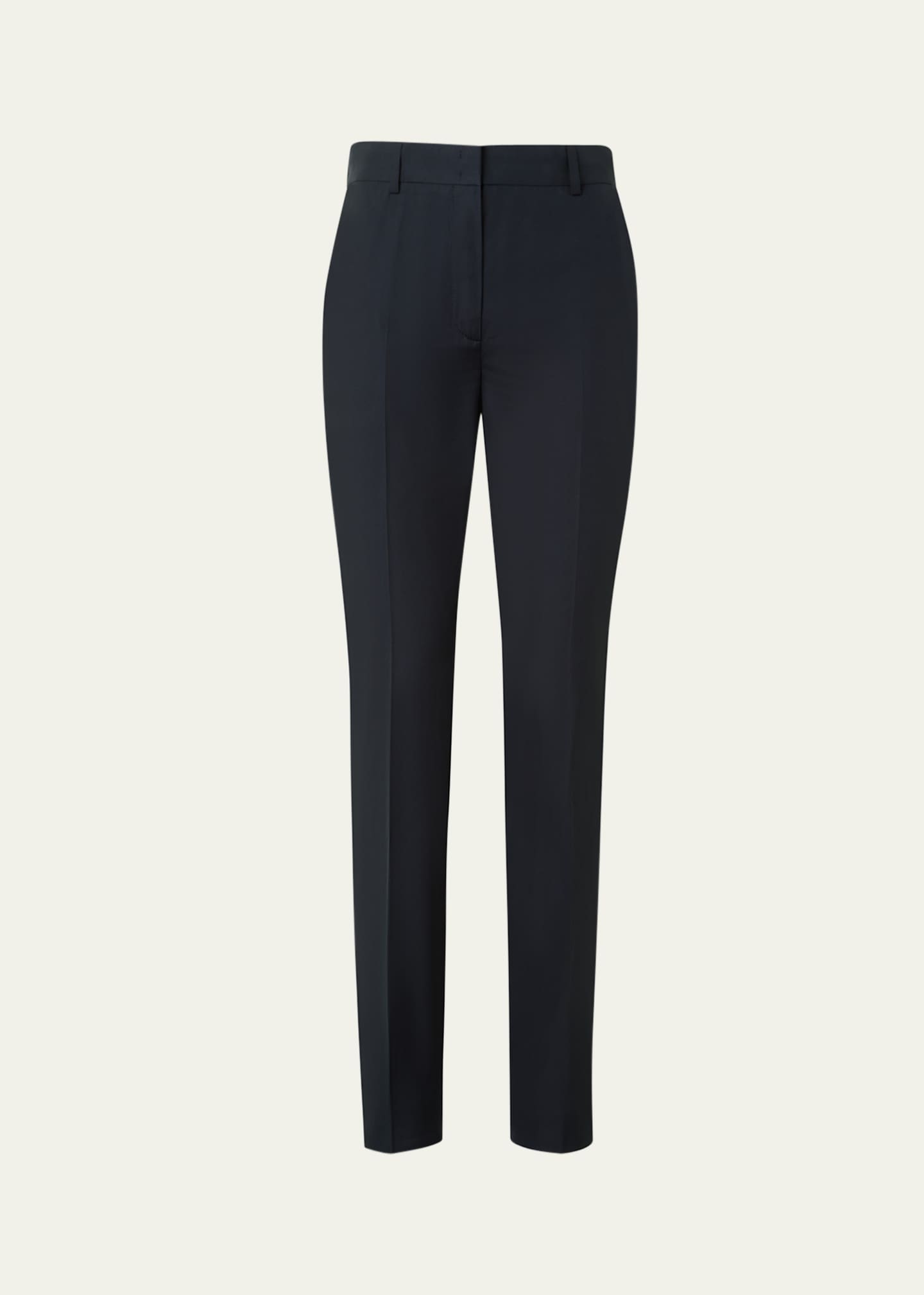 Akris Flavin Cotton Poplin Tapered-Leg Ankle Pants Image 1 of 5