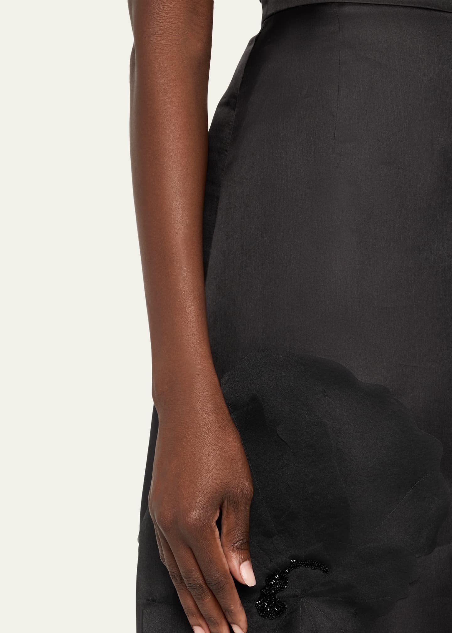 Akris Anemone Corsage Organza Midi Skirt Image 5 of 5