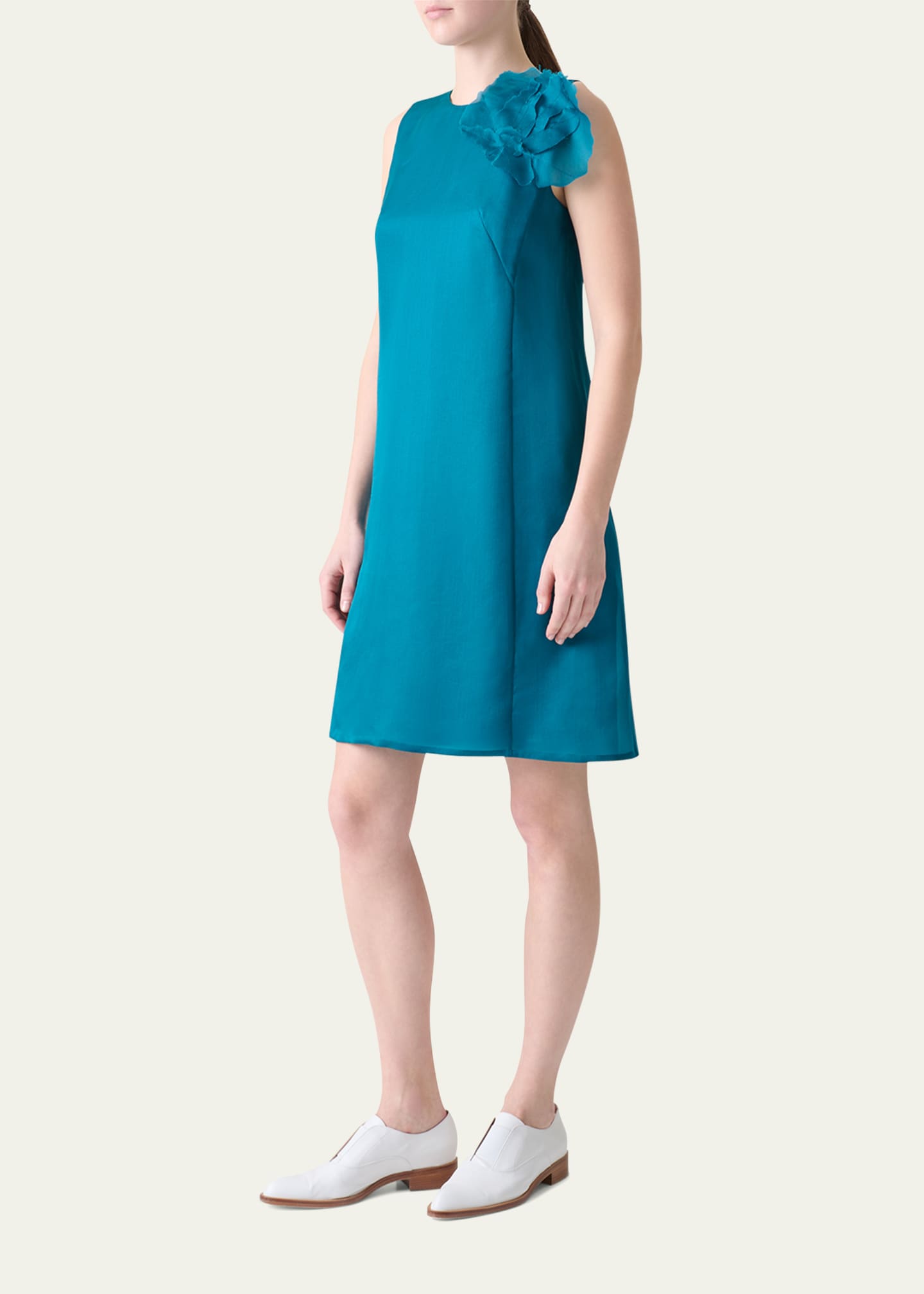 silk organza cocktail dress Wedding dress Satin midi dress with a draped silk organza skirt  RASARIO Online Boutique 36 (FR)
