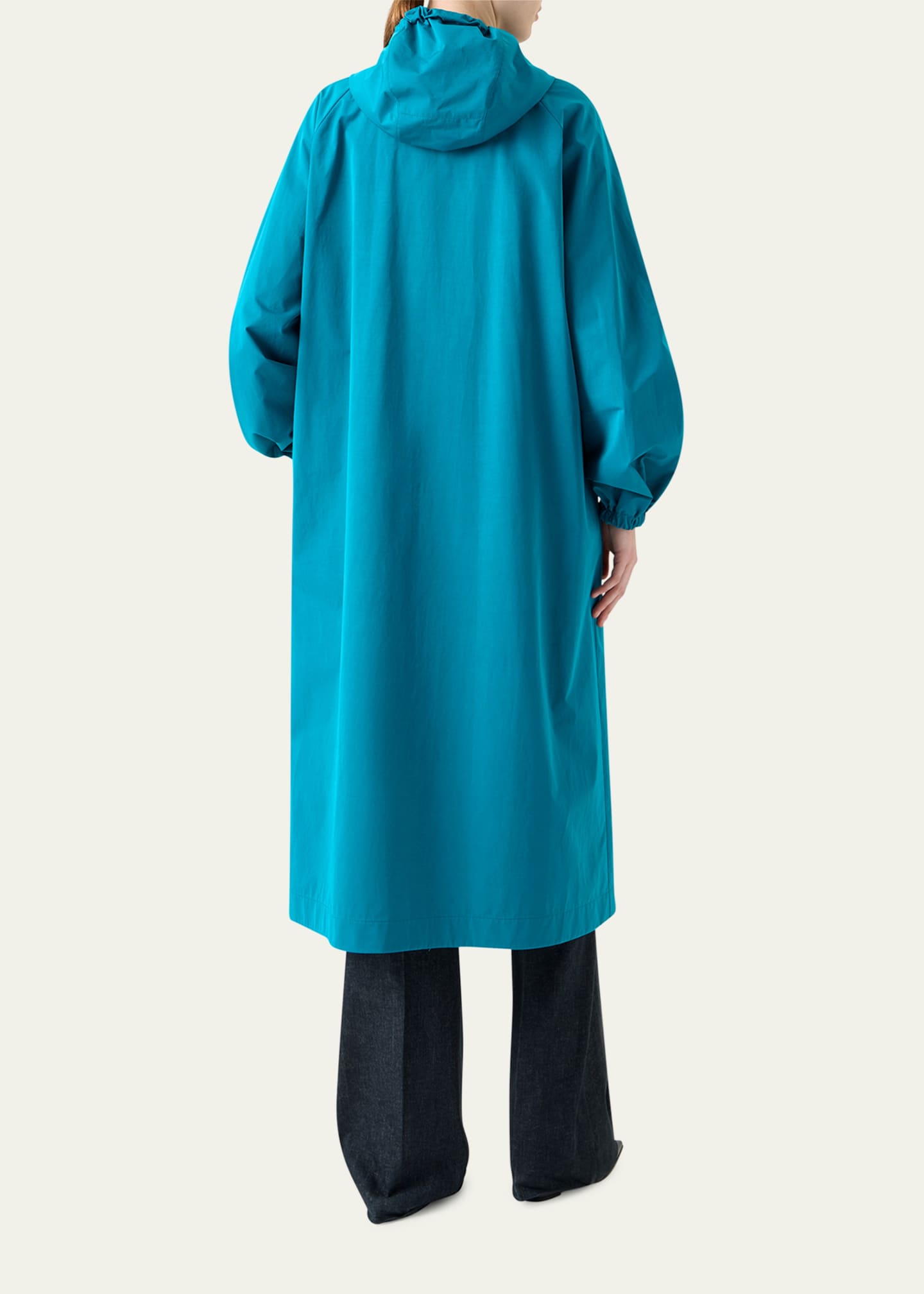 Akris Zachary Water-Resistant Techno Gabardine Long Coat Image 3 of 5