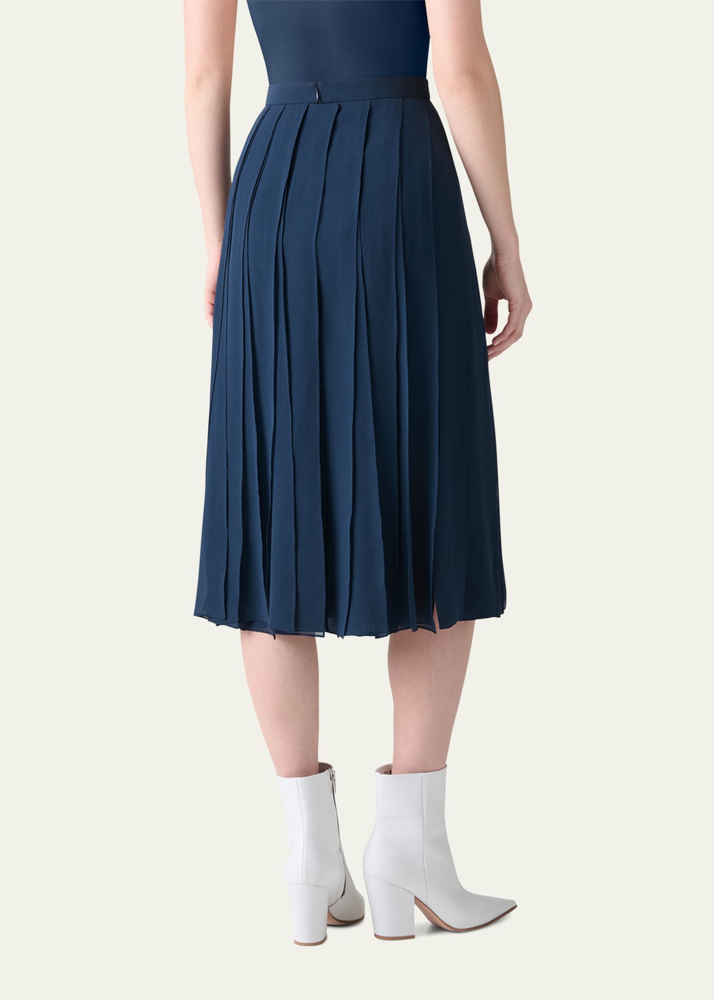 Midi Silk Georgette Ribbon Skirt