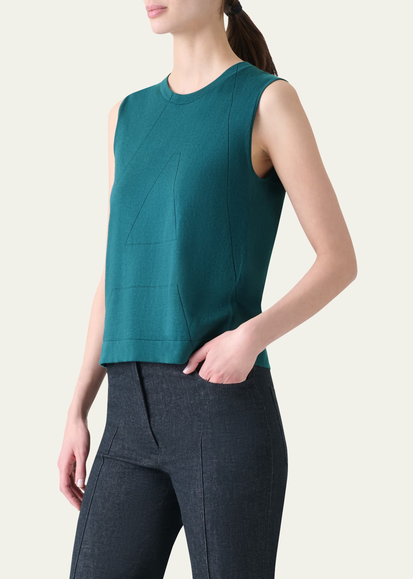 Akris Sea Island Cotton Tank Top Image 4 of 5