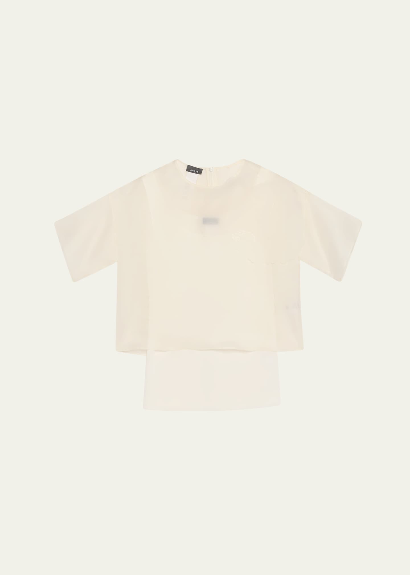 Akris 3D Anemone Silk Organza Blouse Image 1 of 5