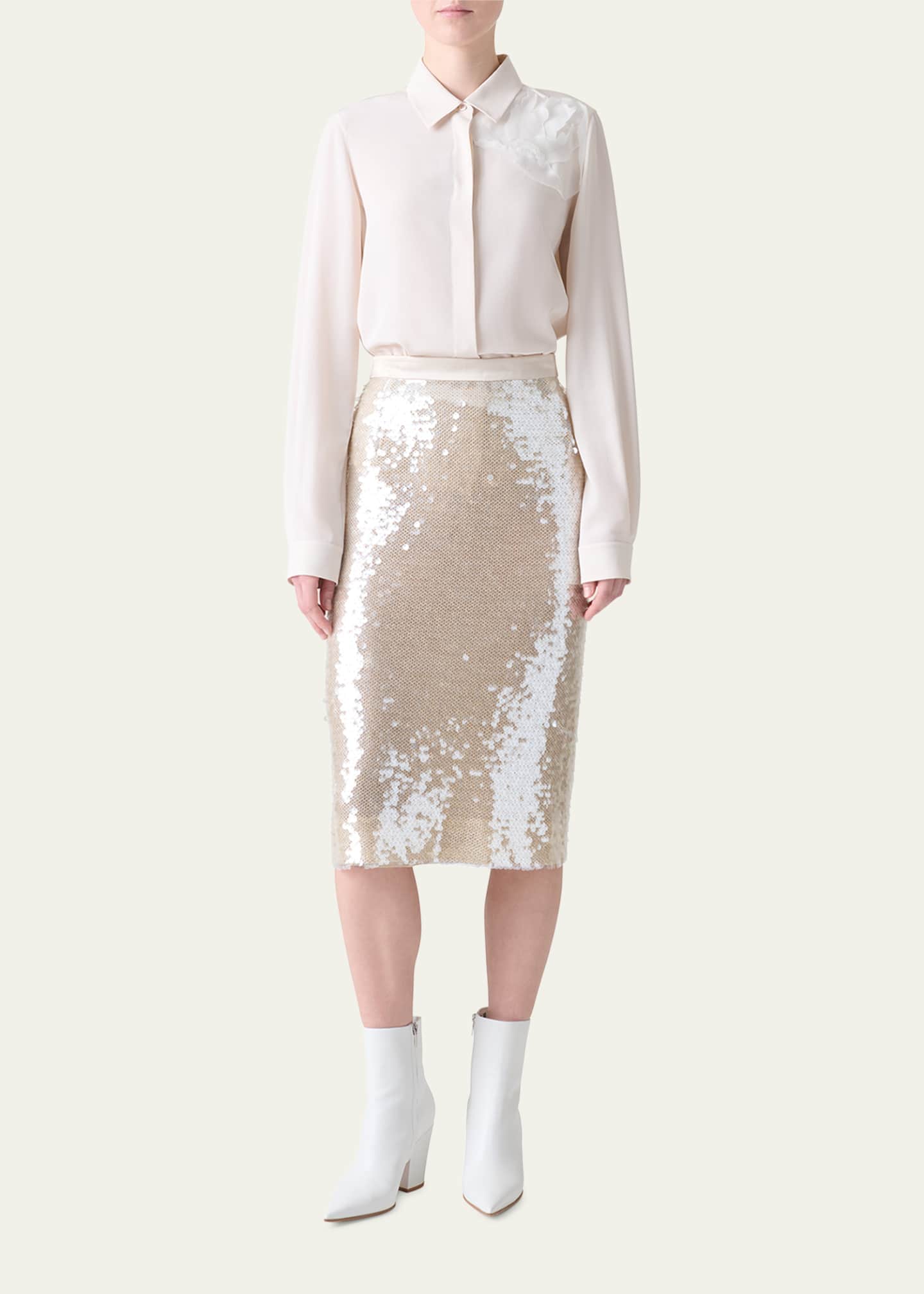 Akris Sequined Pencil Skirt Image 2 of 5