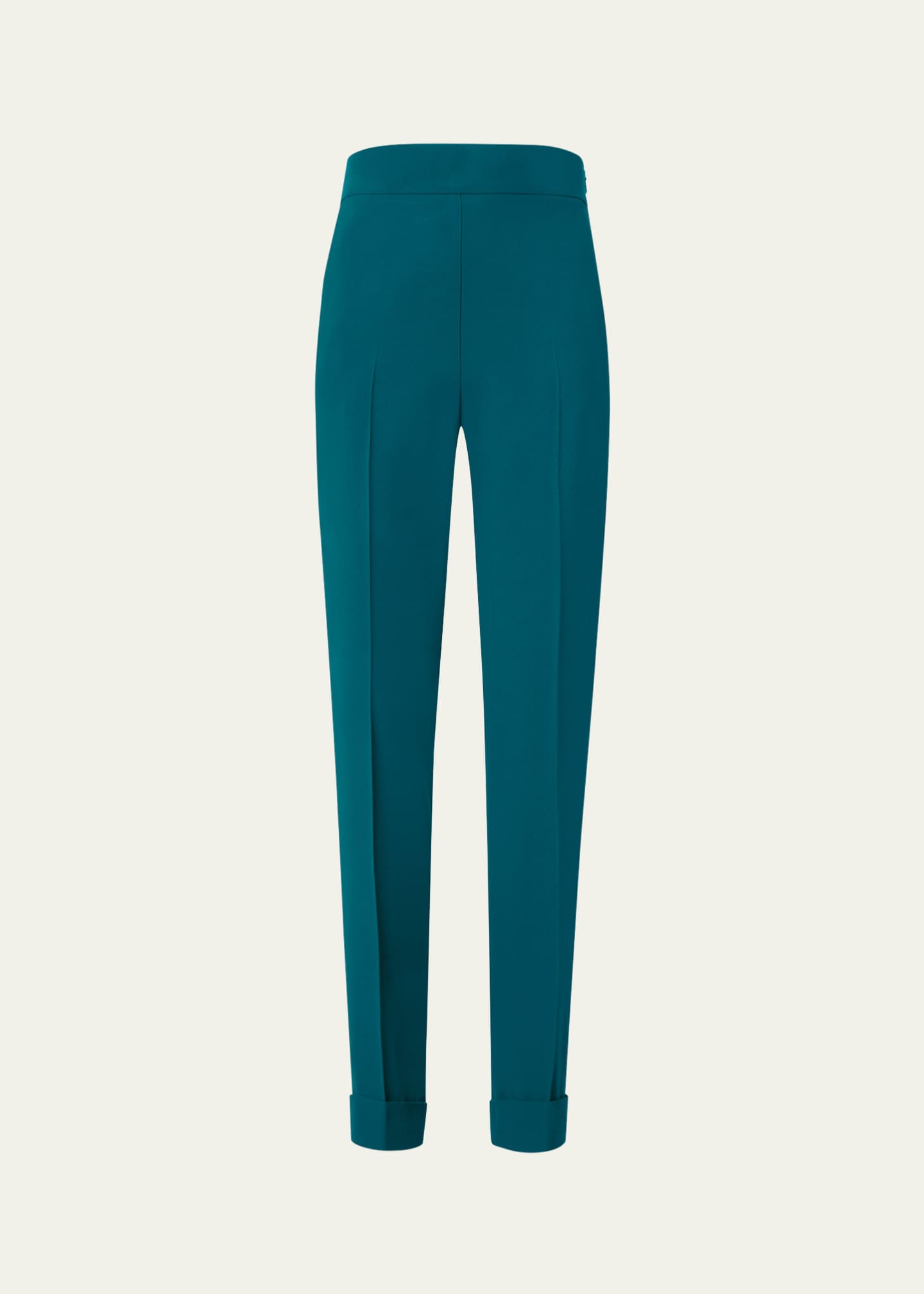 Akris Chris Crepe Tapered-Leg Cuffed Pants Image 1 of 5
