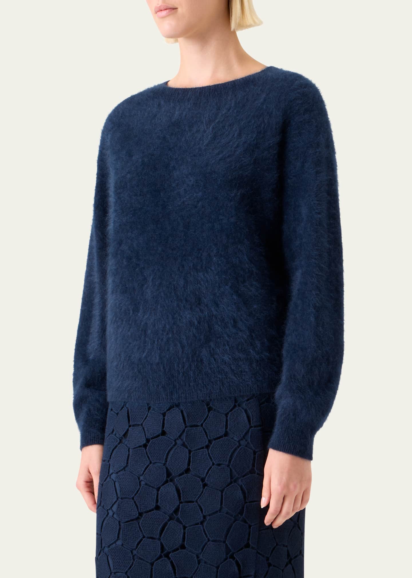 Brushed Cashmere Crewneck Sweater