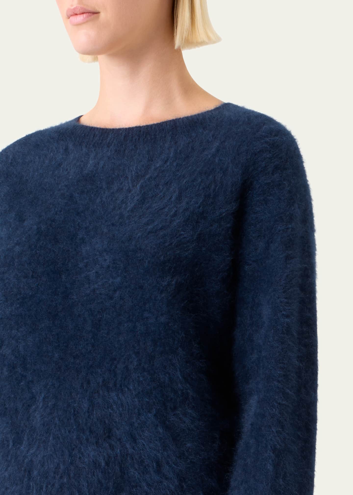 Brushed Cashmere Crewneck Sweater