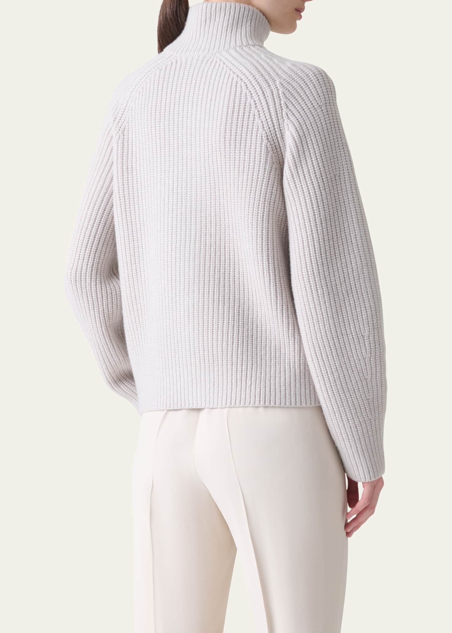 Akris Zip-Front Cashmere Cardigan Image 3 of 5