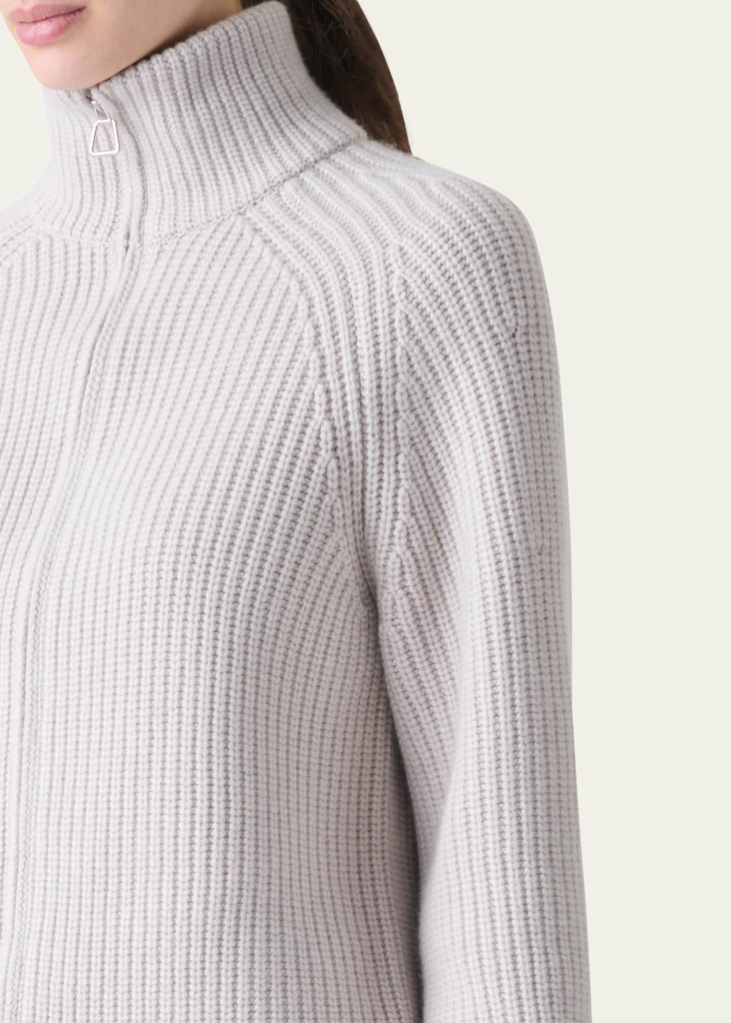Akris Zip-Front Cashmere Cardigan Image 5 of 5