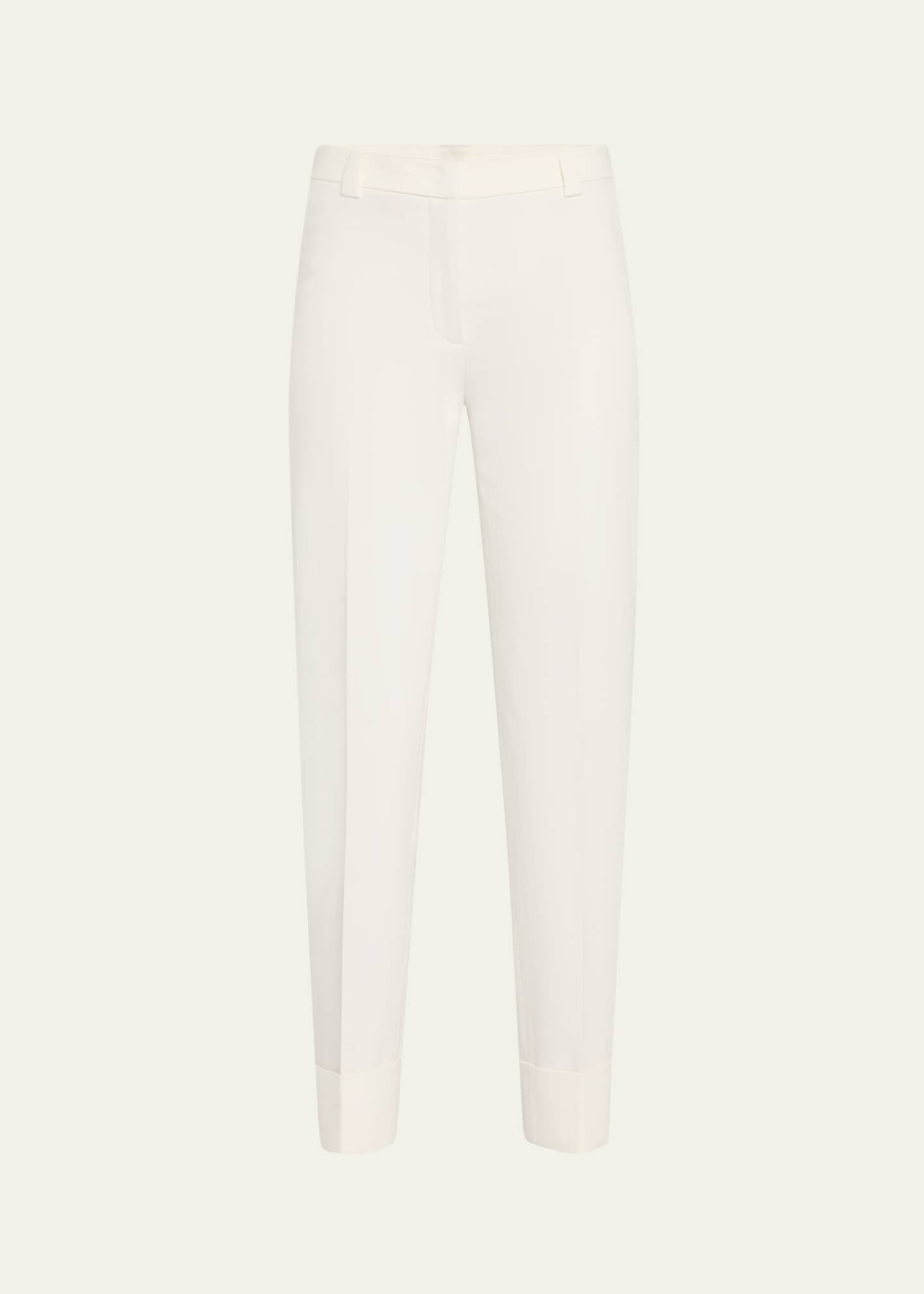Akris Maxima Cotton Denim Stretch Cropped Pants Image 1 of 5