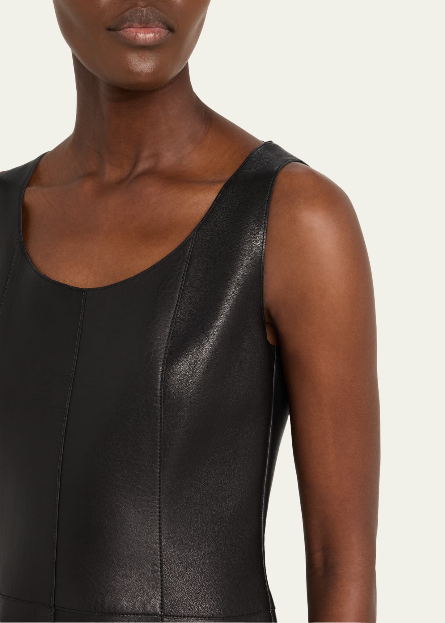 Akris Nappa Leather Midi Dress Image 5 of 5