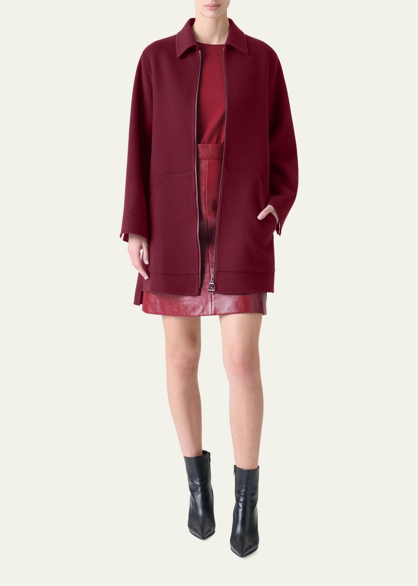Akris Fabiola Double-Face Cashmere Coat Image 2 of 5