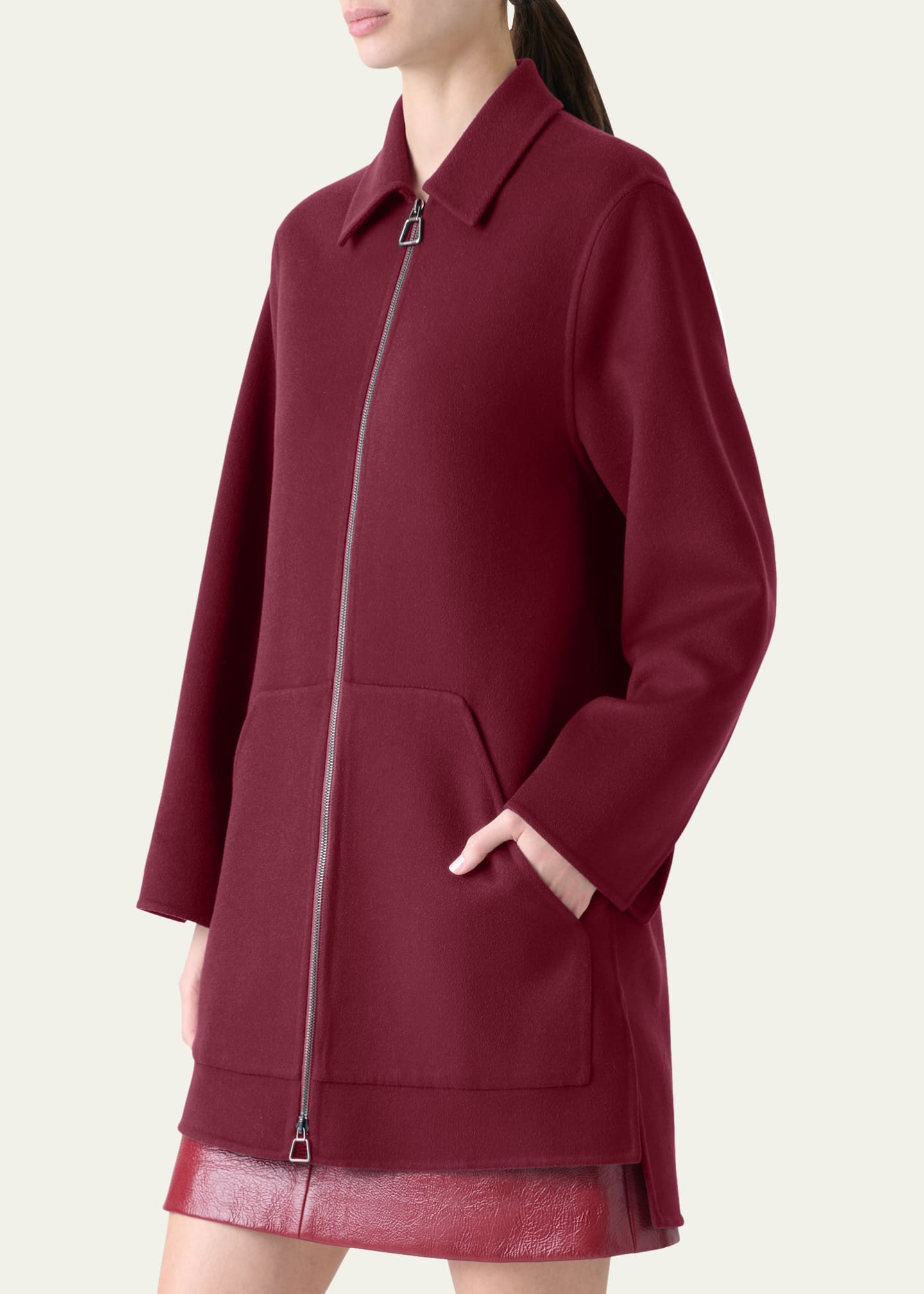Akris Fabiola Double-Face Cashmere Coat Image 4 of 5