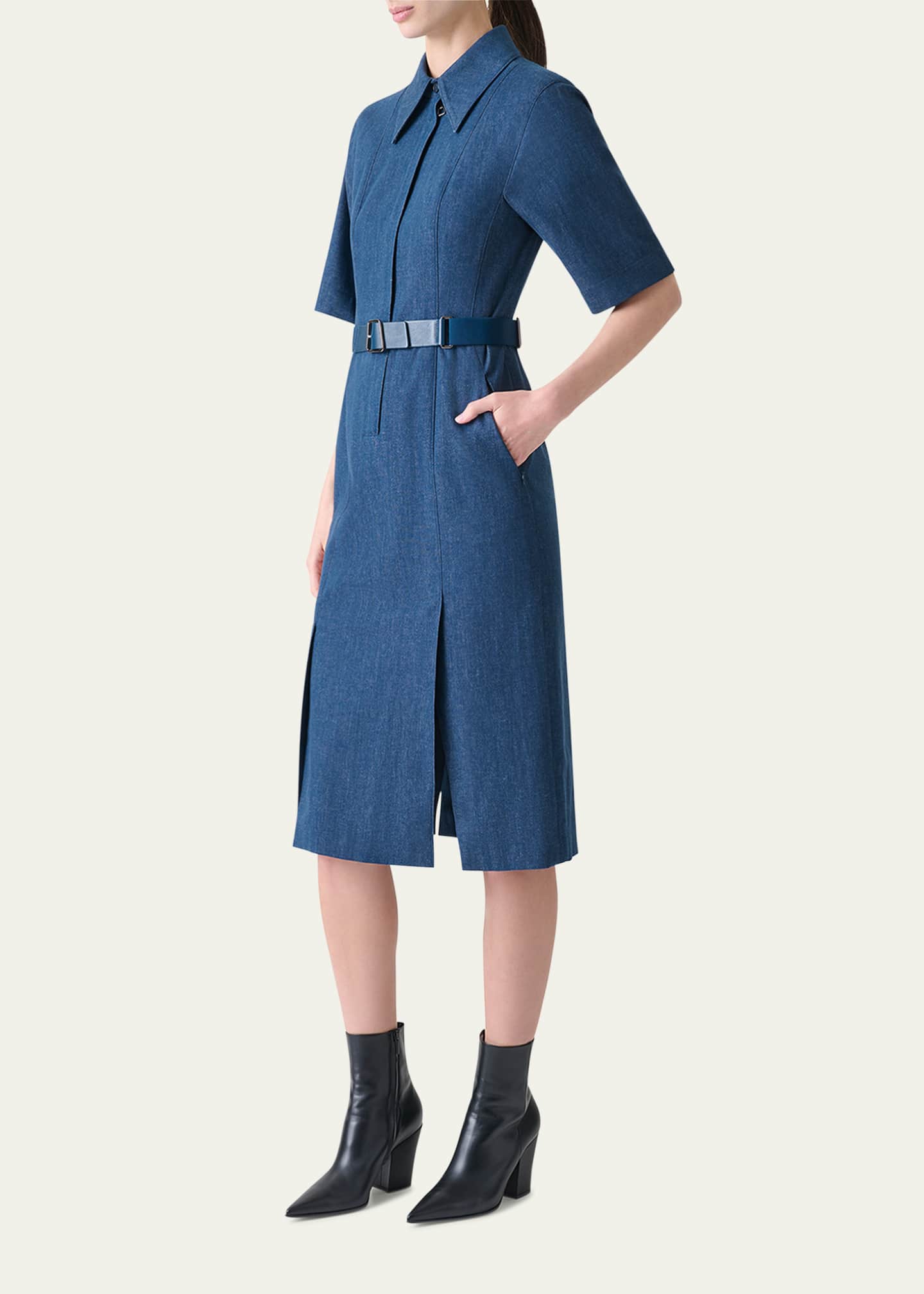 stretch denim shirt dress Denim Shirt Dress