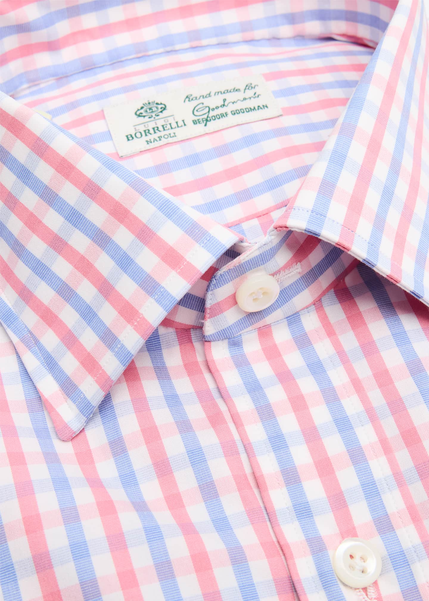 Men's Cotton Check Dress Shirt - Thumbnail 2