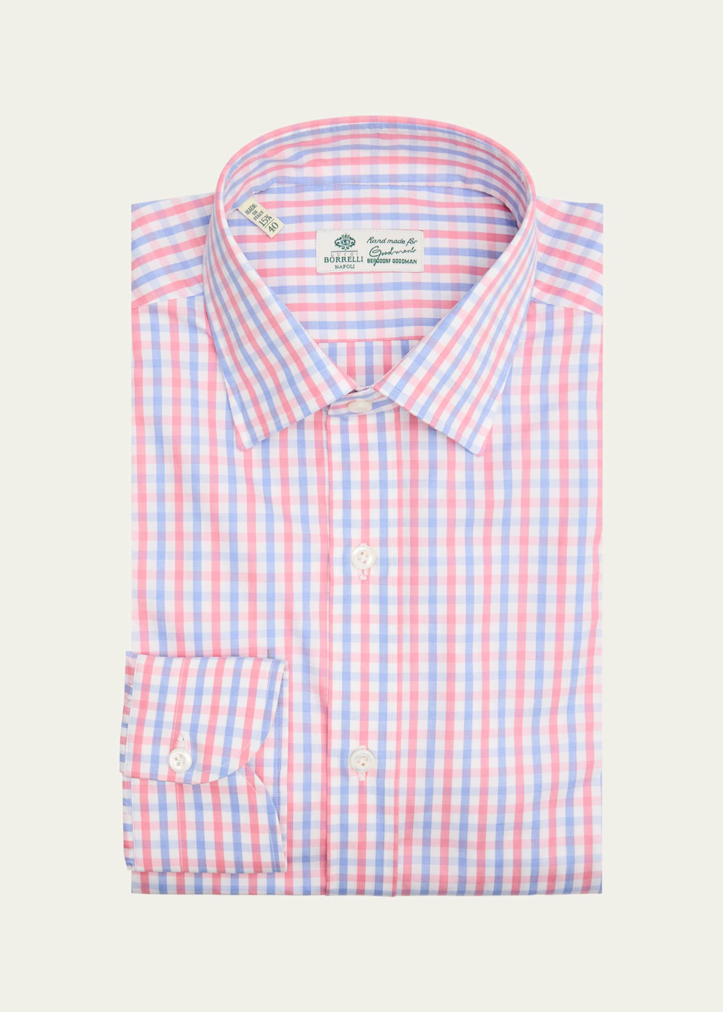 Men's Cotton Check Dress Shirt - Thumbnail 1
