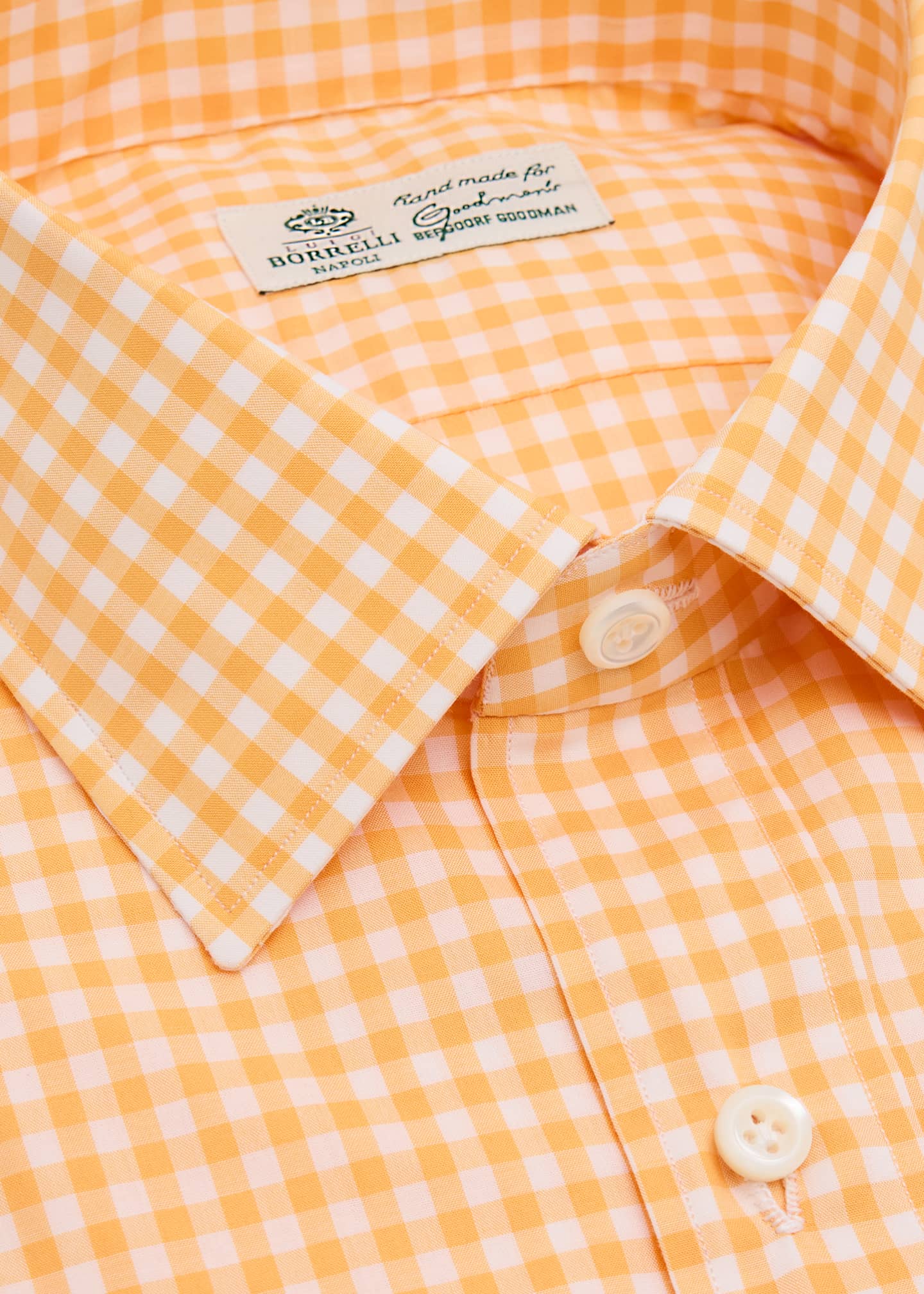 Borrelli Men's Cotton Gingham Dress Shirt Image 2 of 2