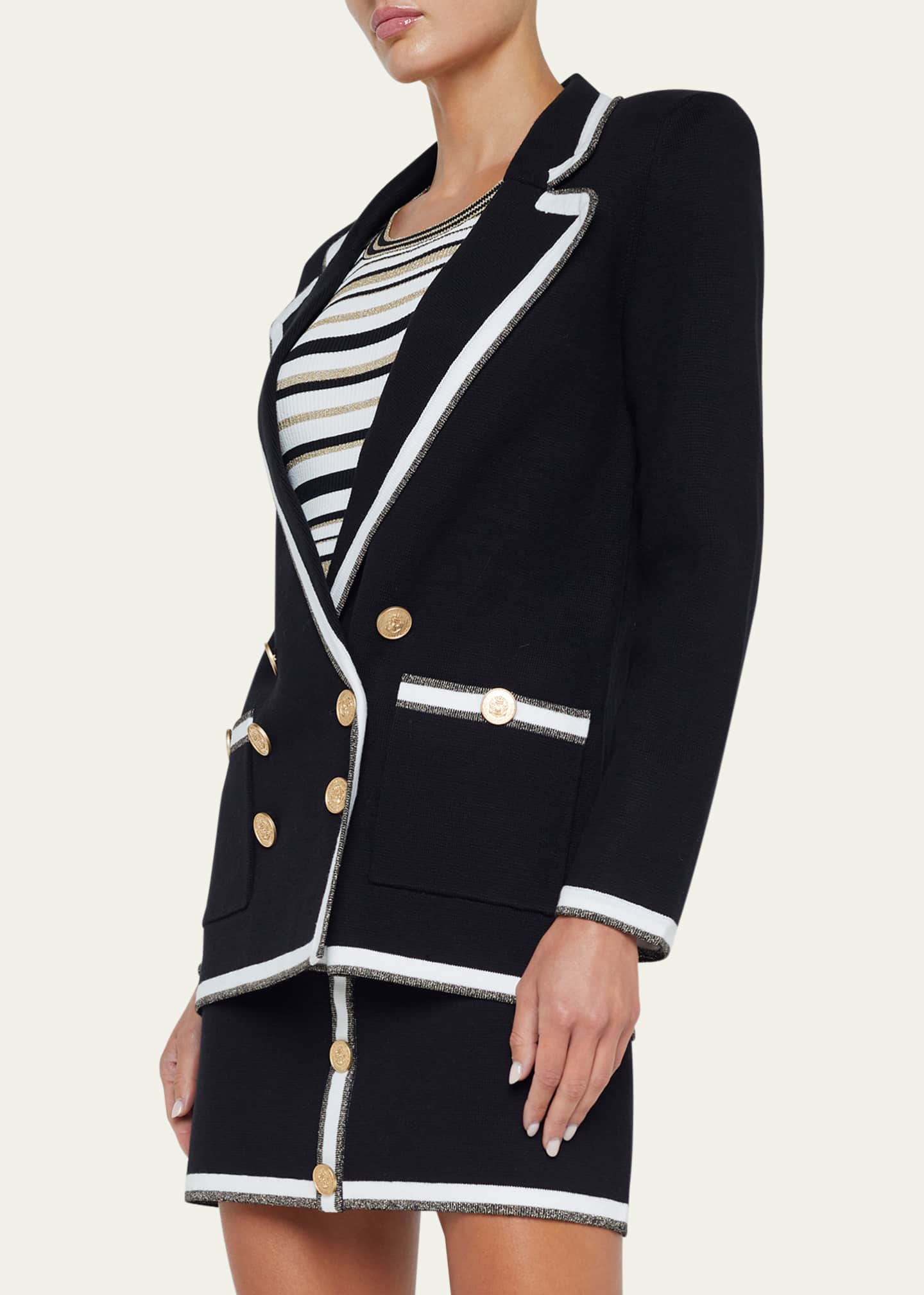 L'Agence Kenji Knit Boyfriend Blazer Image 4 of 5