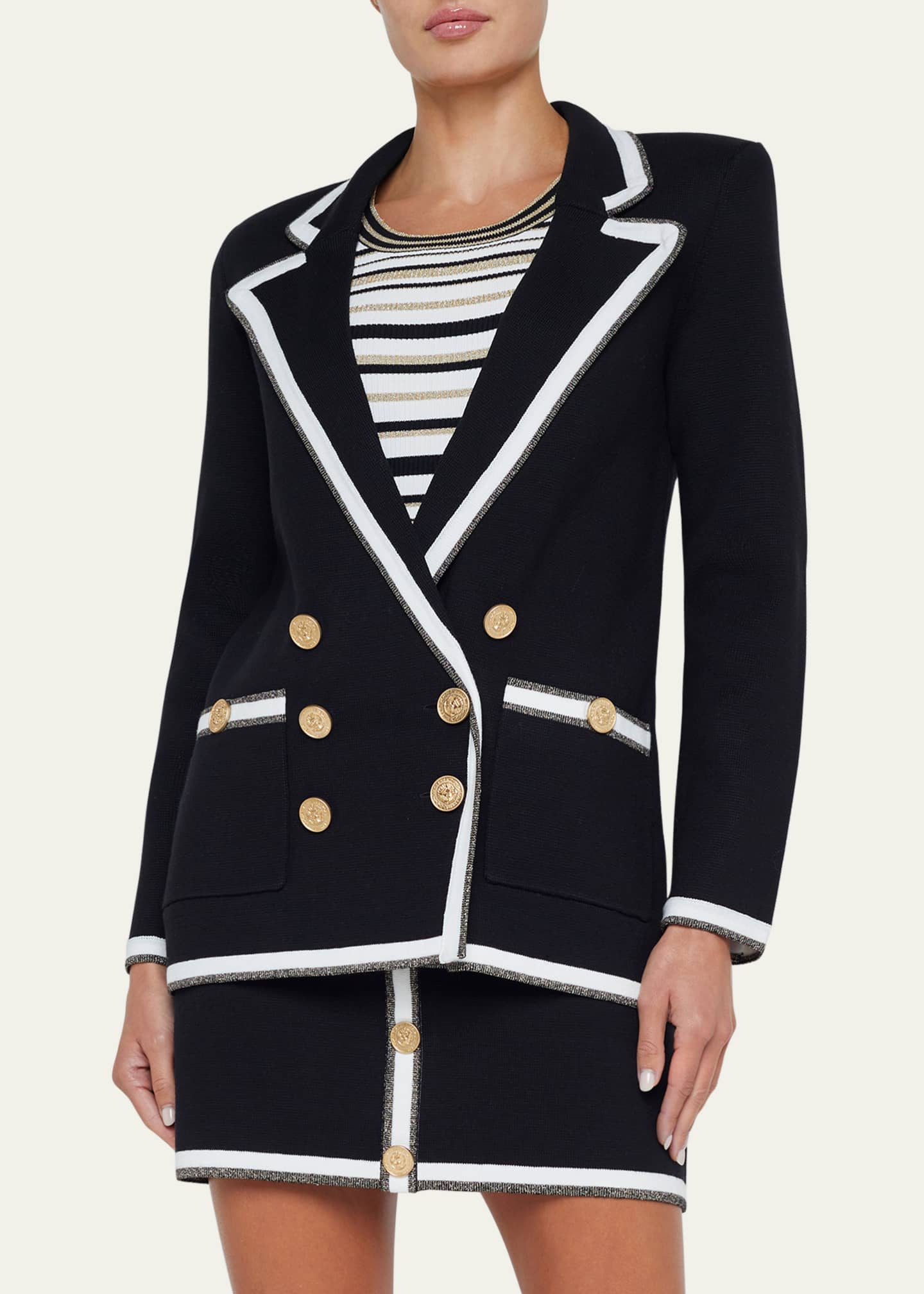 L'Agence Kenji Knit Boyfriend Blazer Image 5 of 5