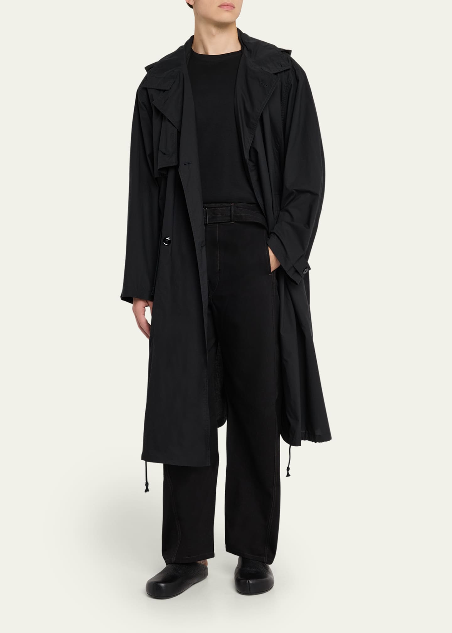 LEMAIRE Men's Light Hooded Trench Coat - Bergdorf Goodman