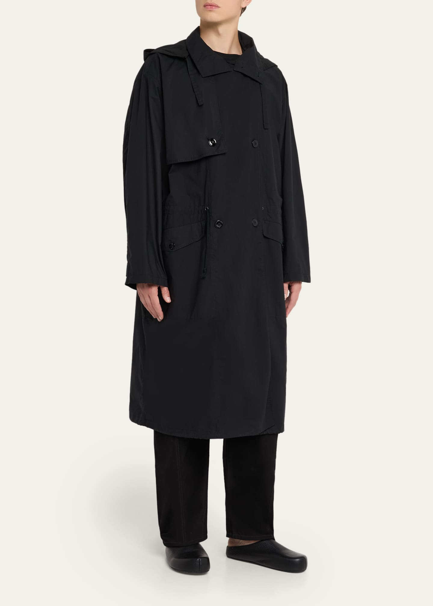 LEMAIRE Men's Light Hooded Trench Coat - Bergdorf Goodman