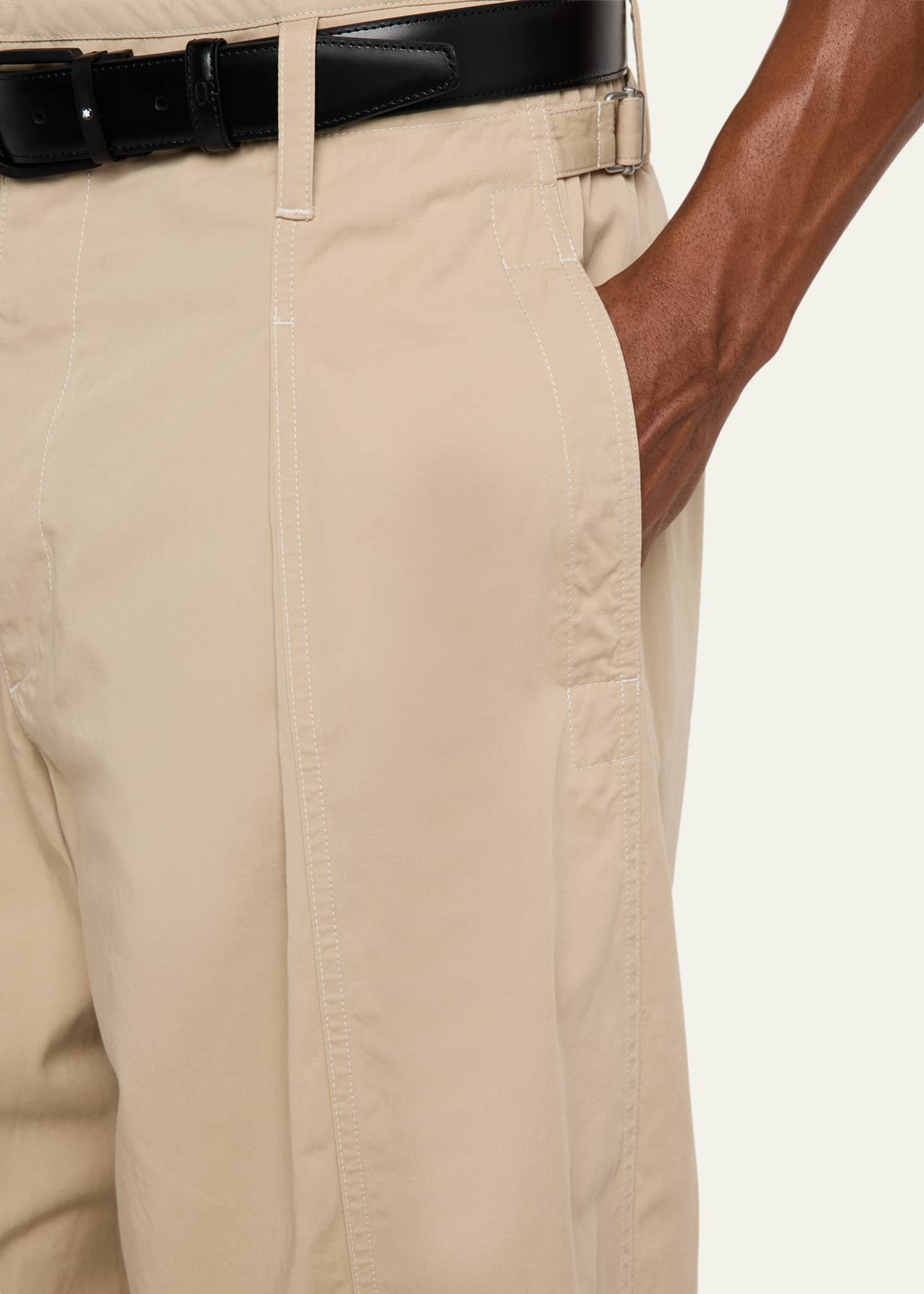 LEMAIRE Men's Maxi Pleated Twill Pants Image 5 of 5