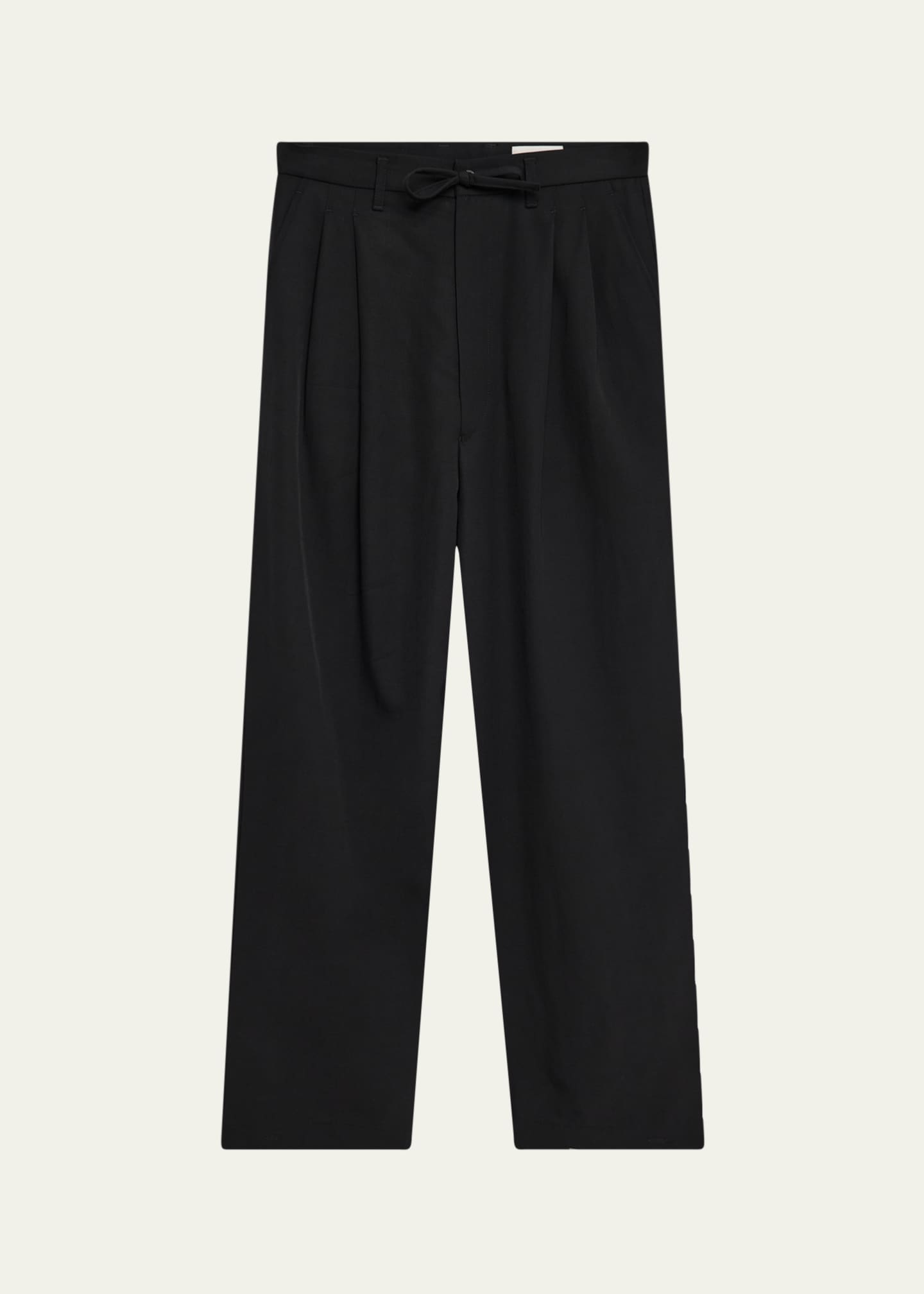 LEMAIRE Men's Drawstring Pleated Pants Image 1 of 5