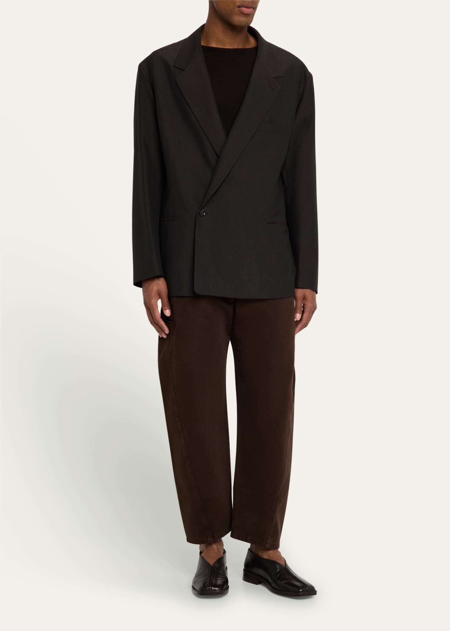 Men's Double-Breasted Melange Sport Coat