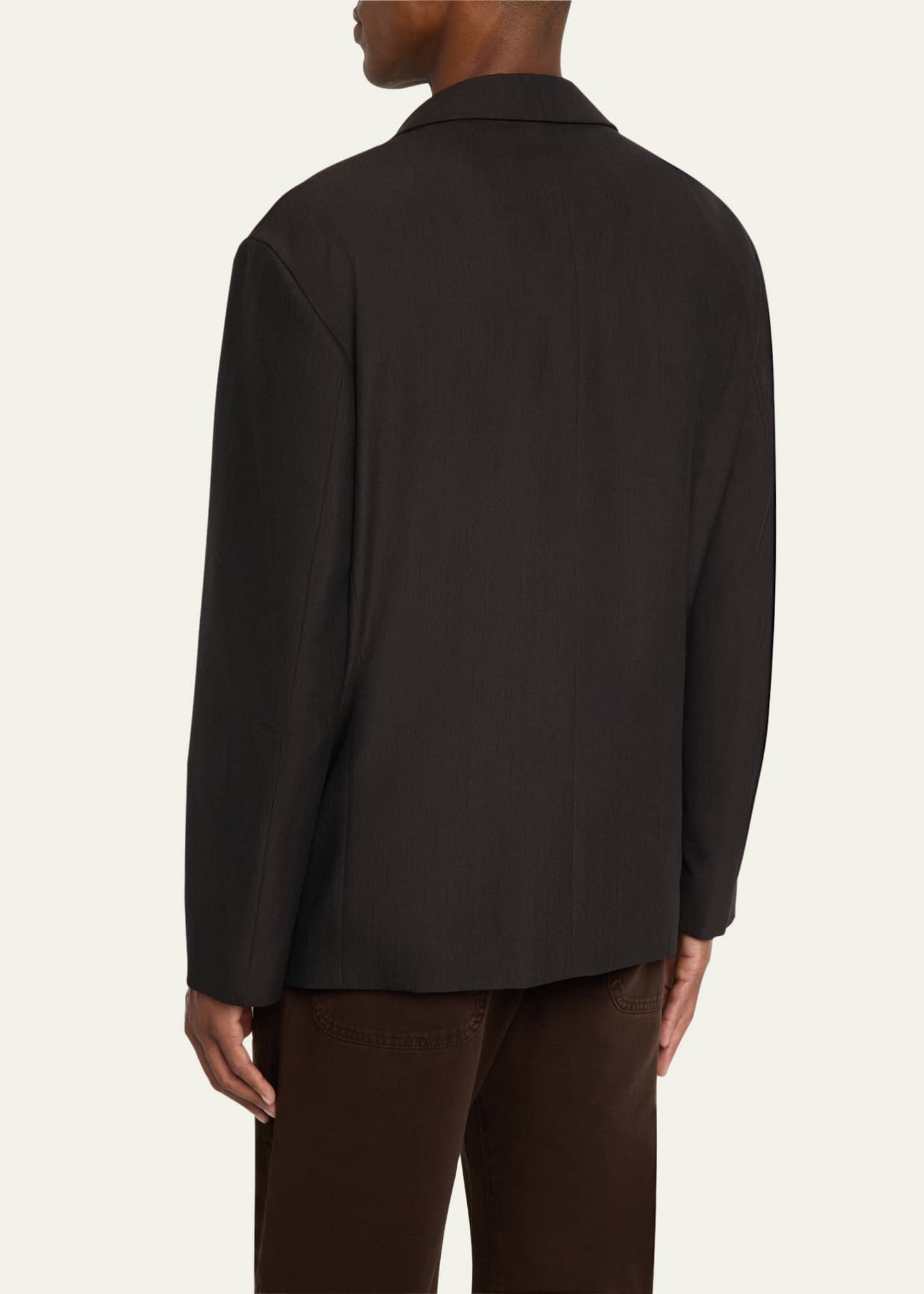 Men's Double-Breasted Melange Sport Coat