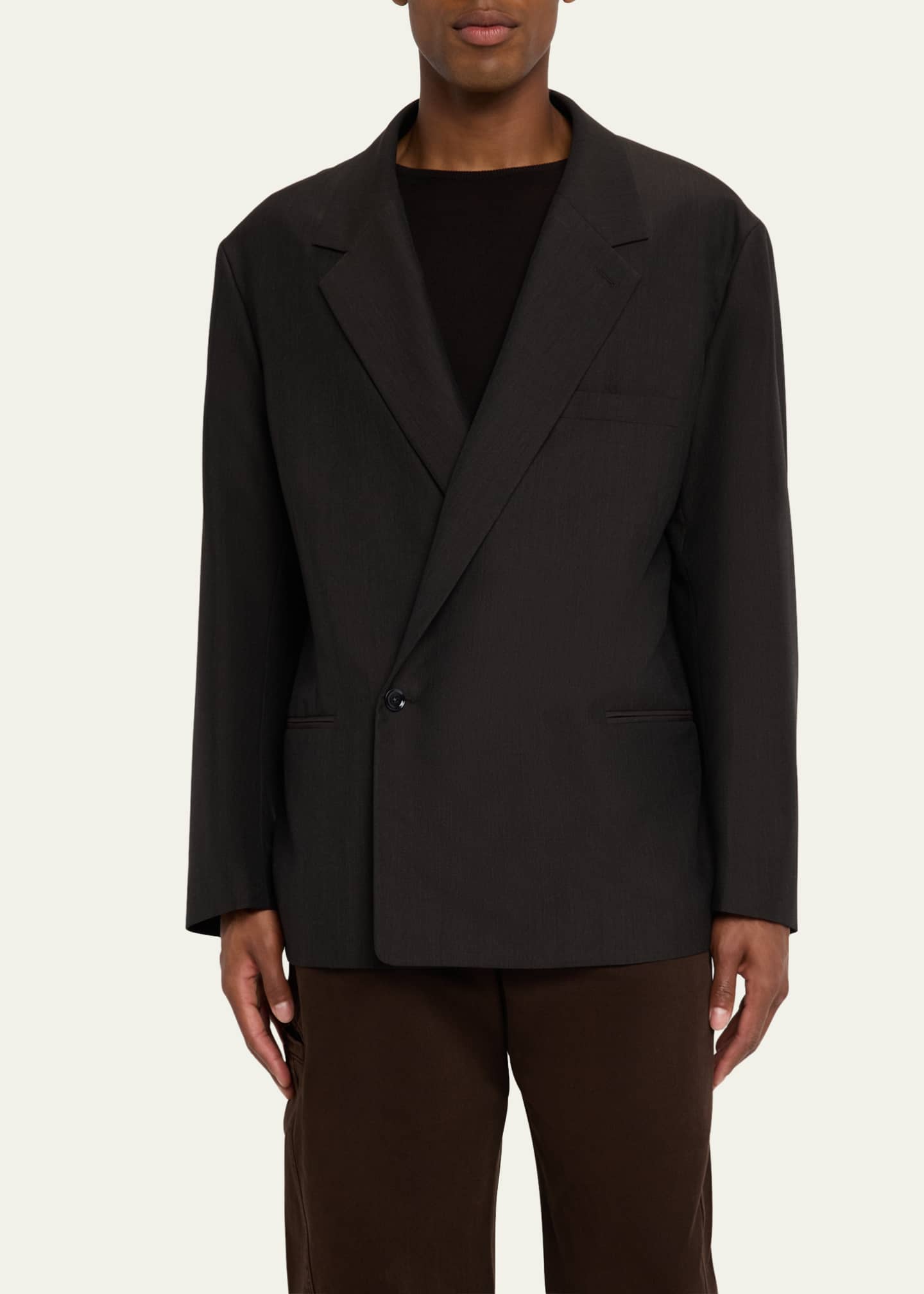Men's Double-Breasted Melange Sport Coat