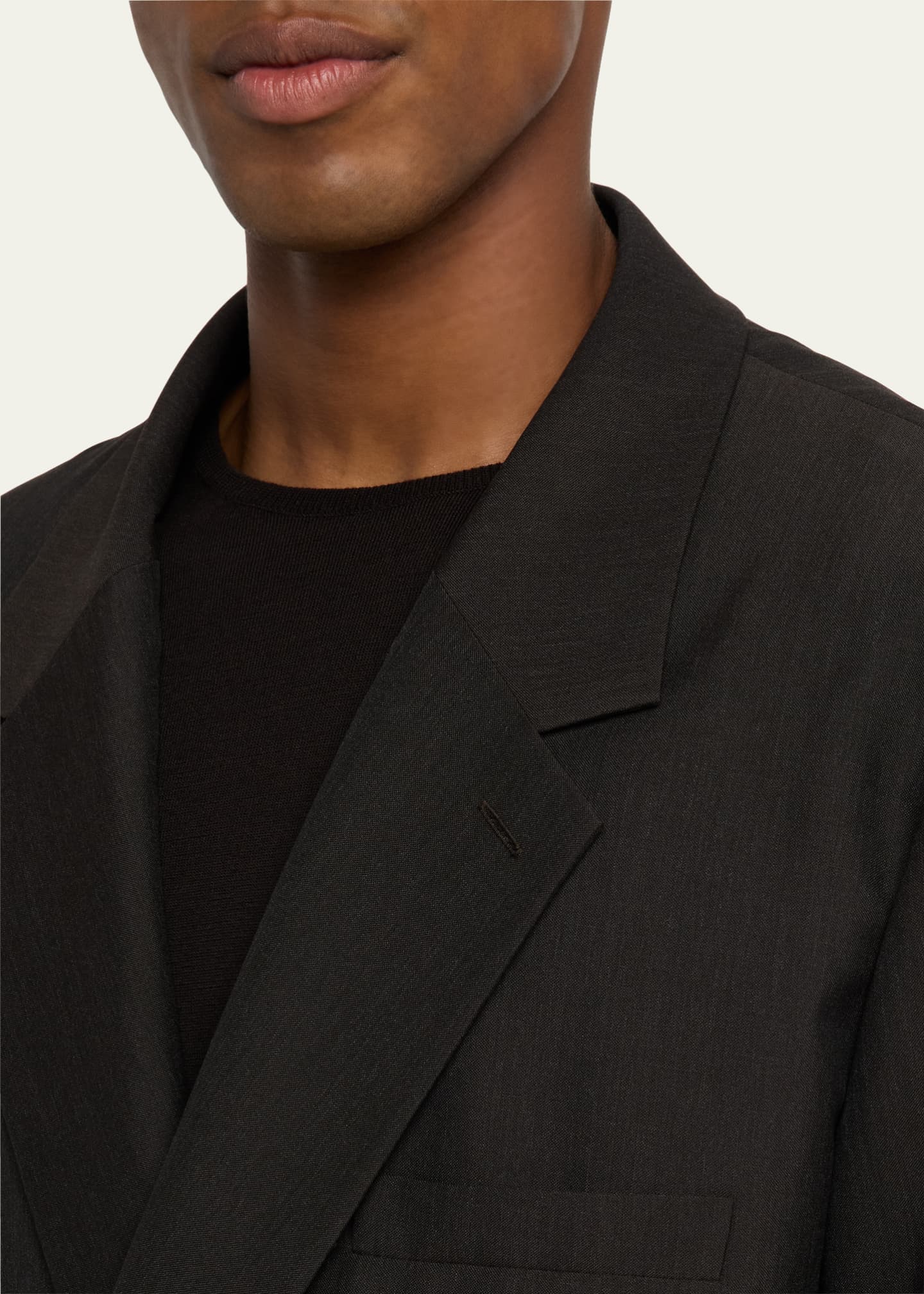 Men's Double-Breasted Melange Sport Coat