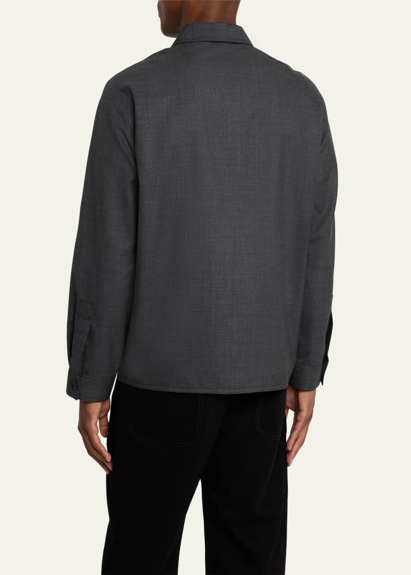 LEMAIRE Men's Melange Tailored Overshirt Image 3 of 5