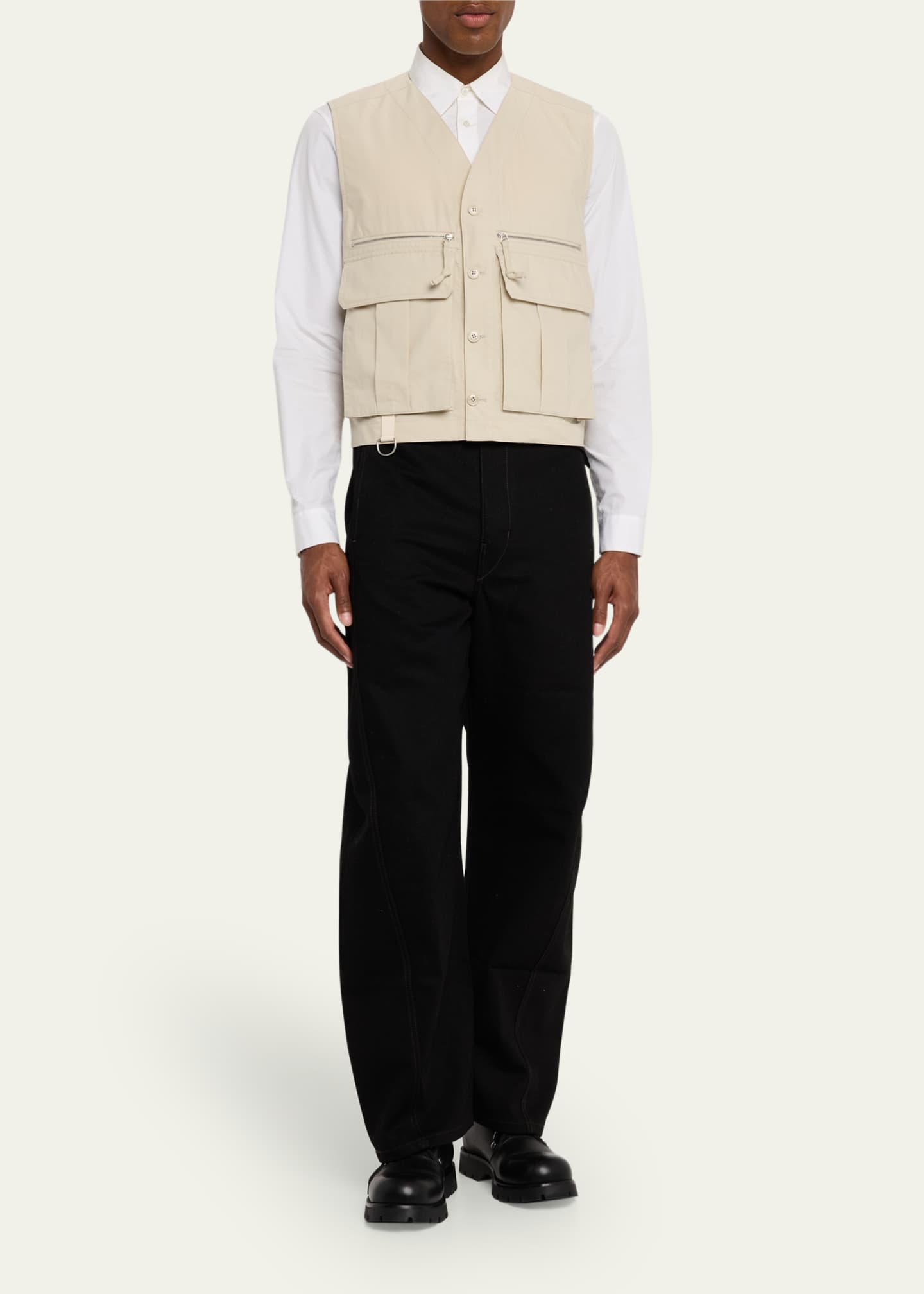 LEMAIRE Men's Ventile Cotton Technical Gilet Image 2 of 5